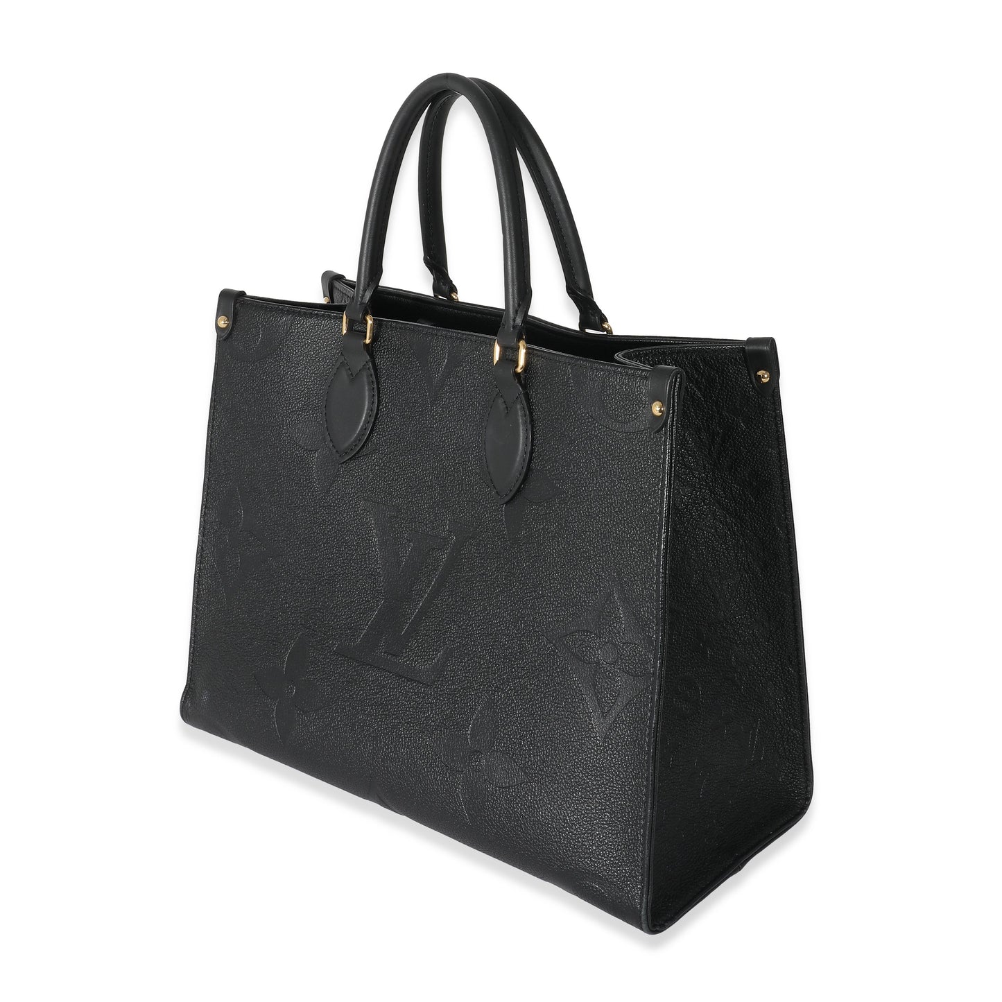 Luxury Women's Tote Bag | Louis Vuitton Black Monogram Empreinte Giant Onthego MM