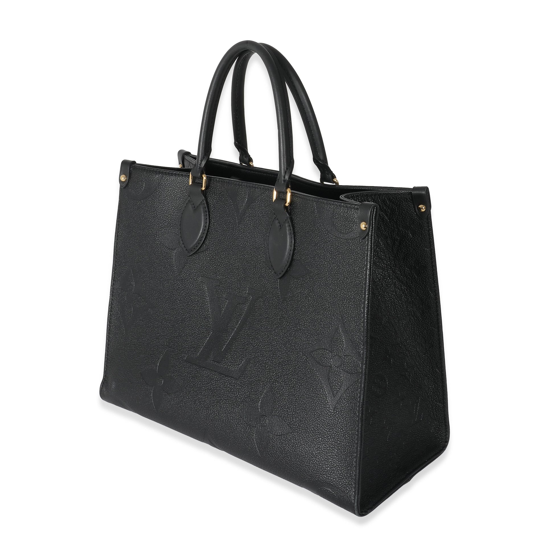 Luxury Women's Tote Bag | Louis Vuitton Black Monogram Empreinte Giant Onthego MM