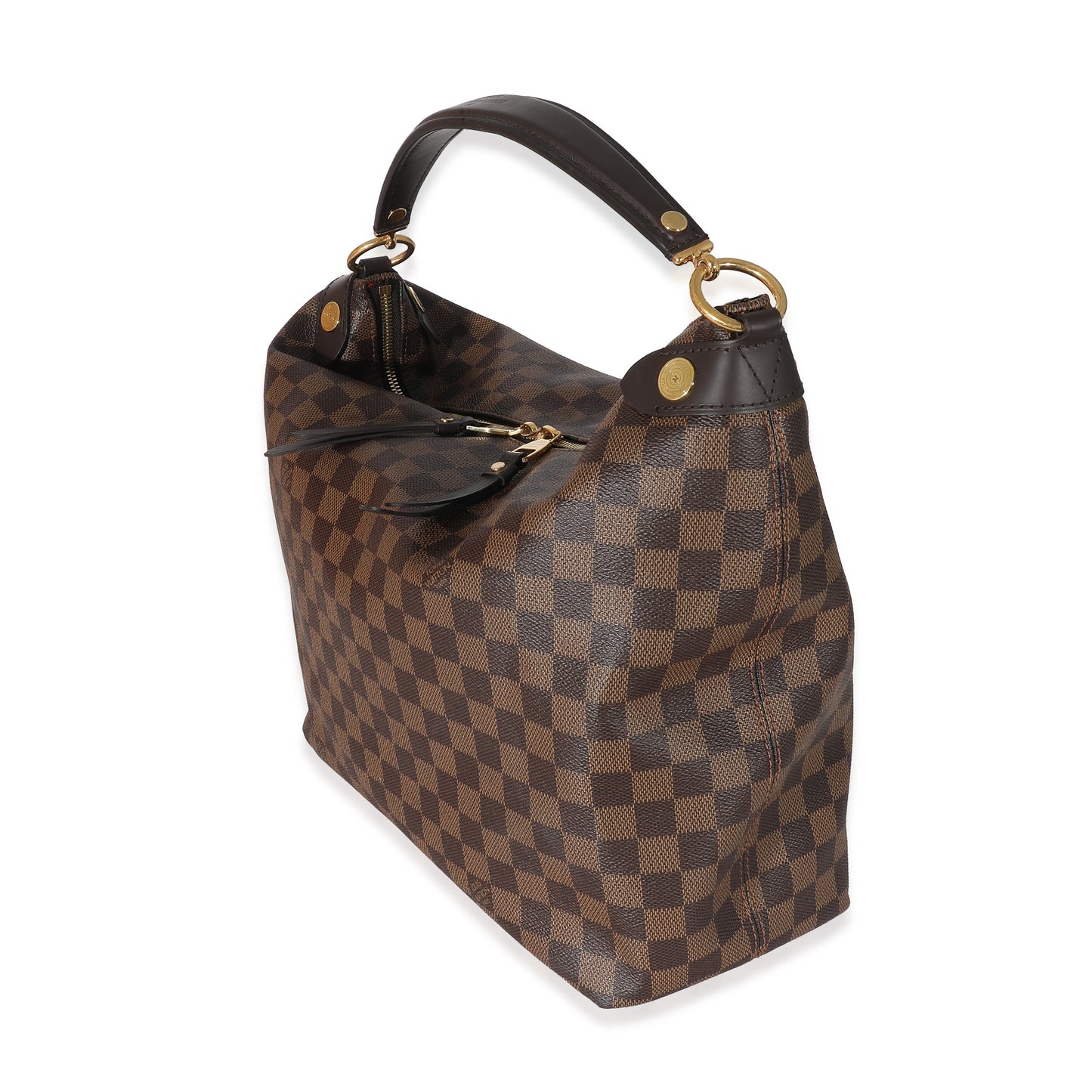 Elegant Women's Shoulder Bag | Louis Vuitton Damier Ebene Canvas Duomo Hobo