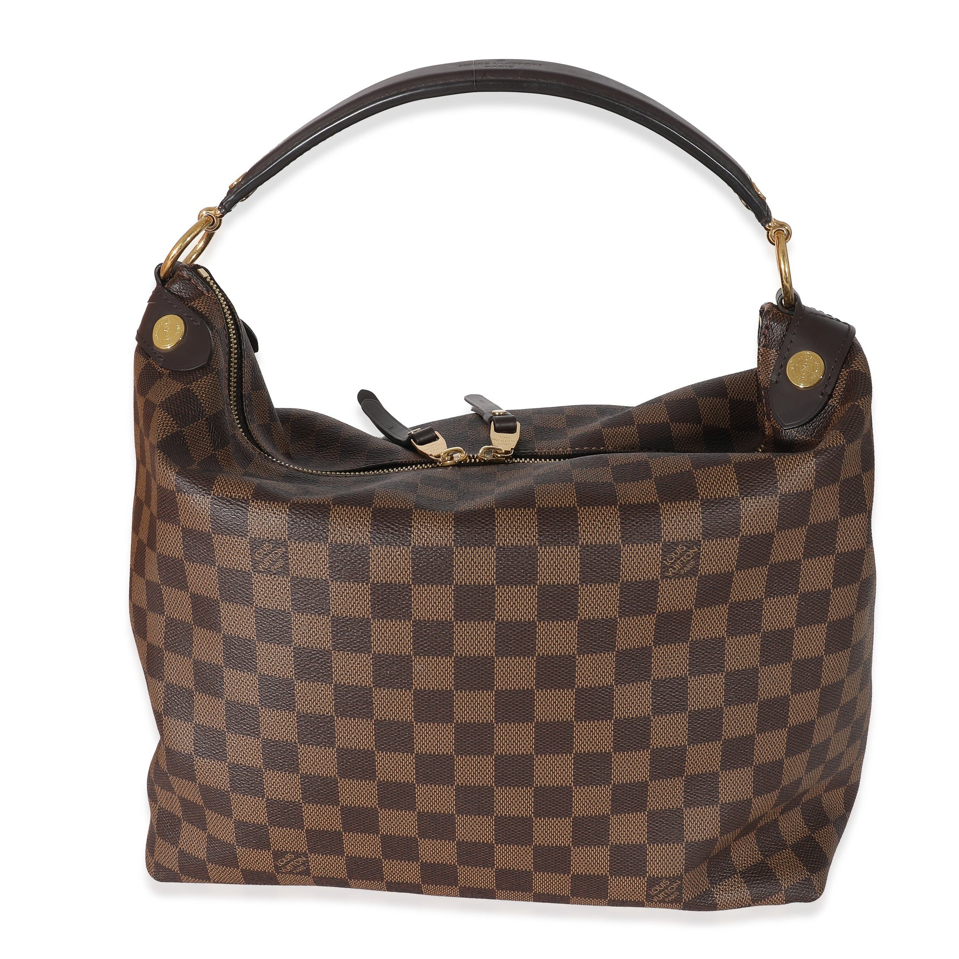 Elegant Women's Shoulder Bag | Louis Vuitton Damier Ebene Canvas Duomo Hobo