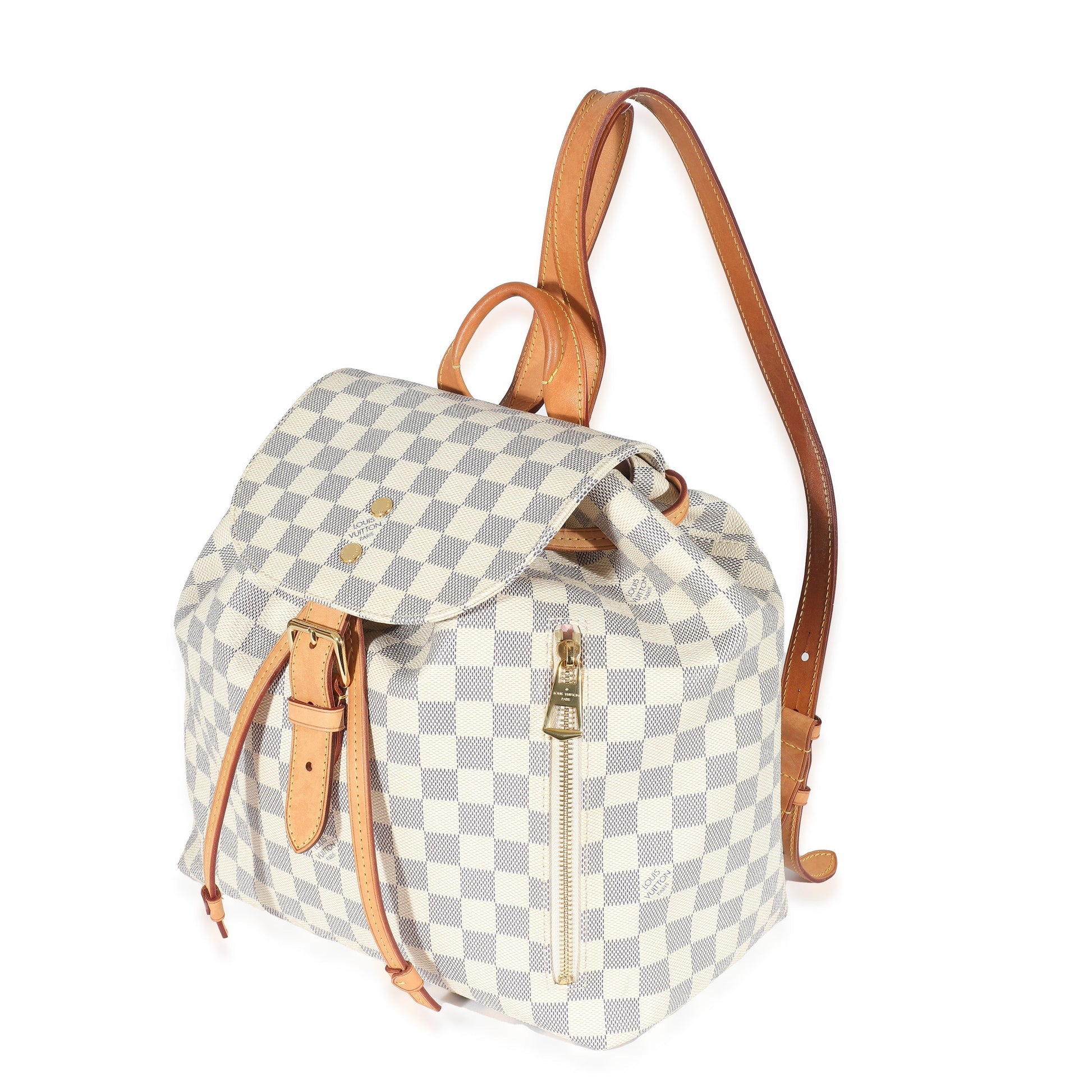 Luxury Women's Backpack | Louis Vuitton Damier Azur Canvas Sperone Backpack