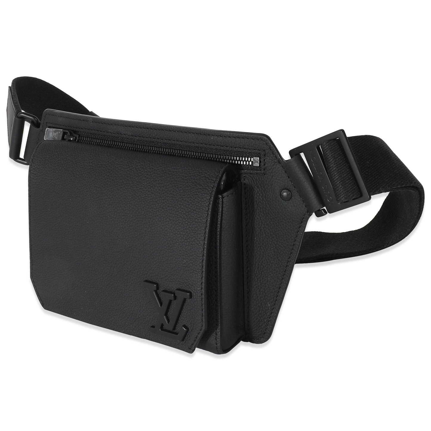 Luxury Women's Handbag | Louis Vuitton Black Grained Calfskin Aerogram Takeoff Sling Bag
