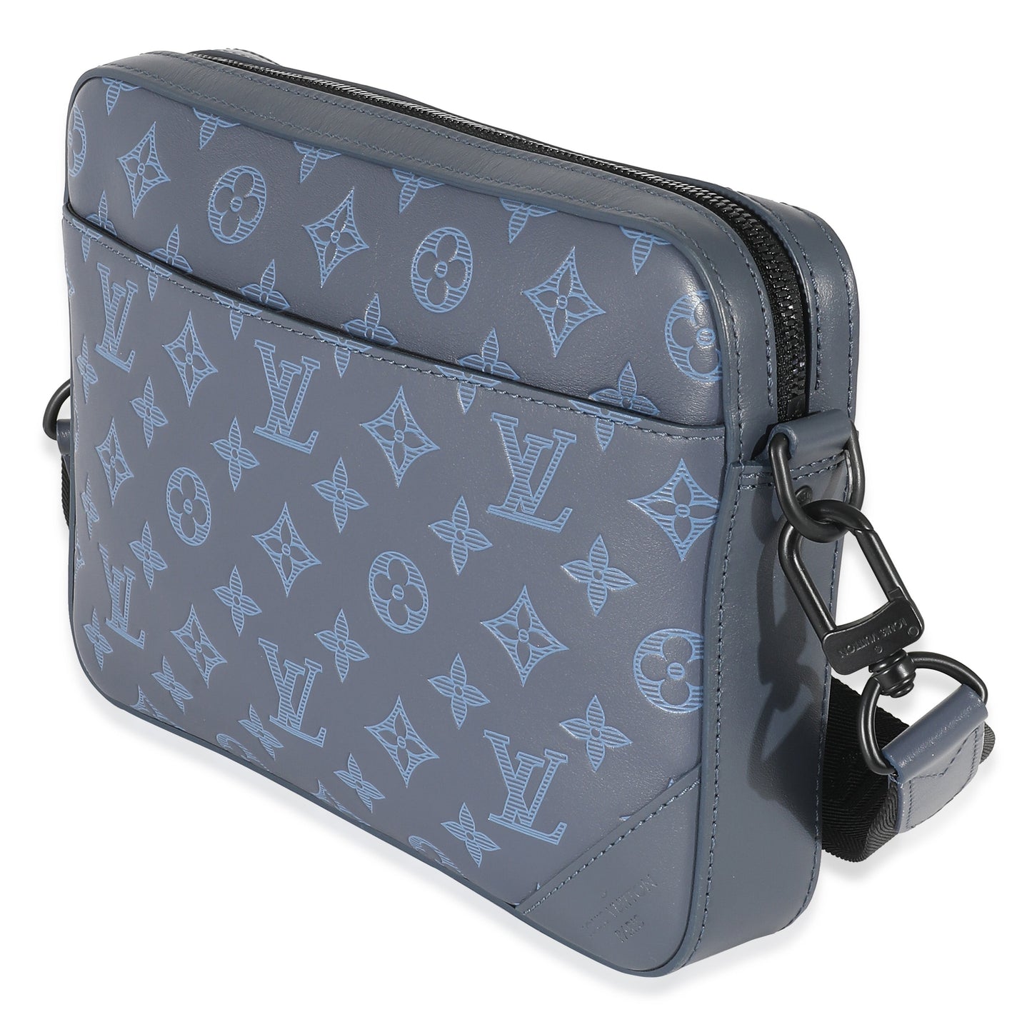 Luxury Women's Handbag | Louis Vuitton Navy Monogram Shadow Calfskin Duo Messenger
