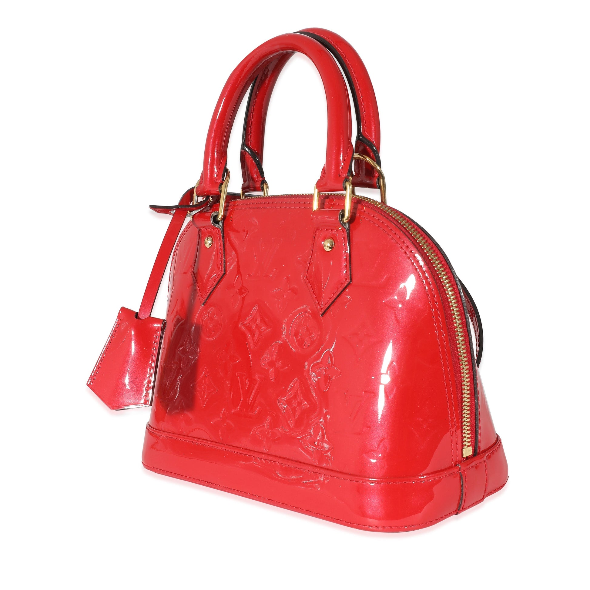 Luxury Women's Handbag | Louis Vuitton Cerise Monogram Vernis Alma BB