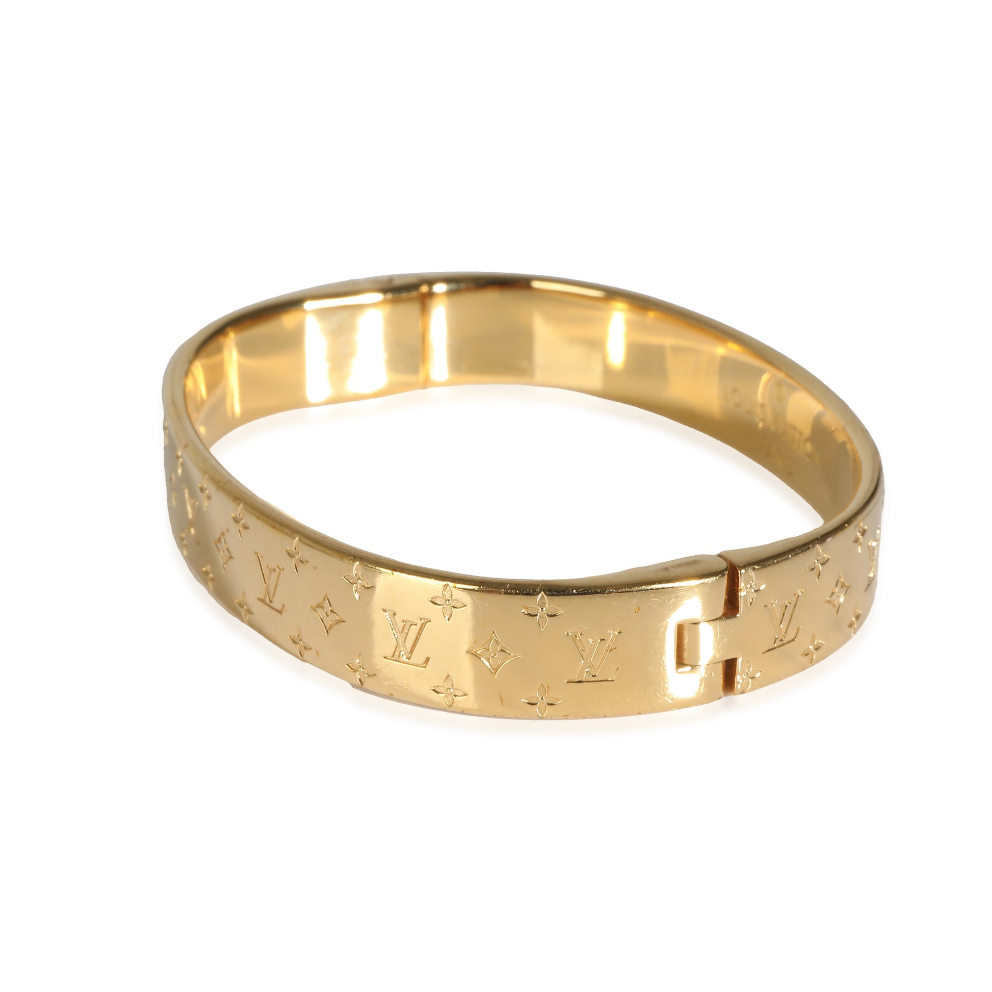 Luxury Women's Handbag | Louis Vuitton Nanogram Cuff inGold Plated