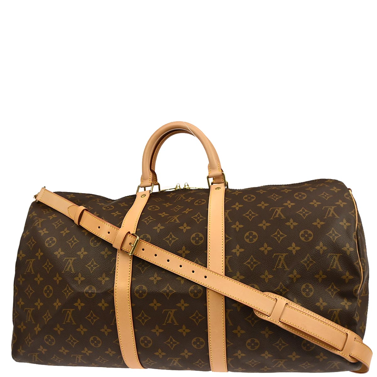 Louis Vuitton 1999 Monogram Keepall Bandouliere 55 Travel Bag M41414