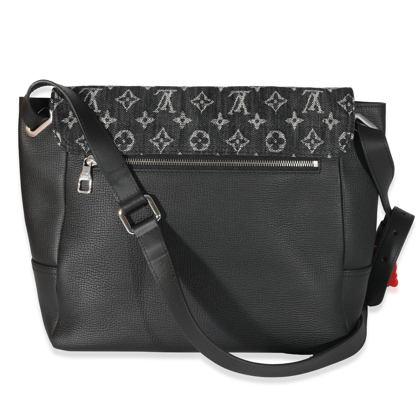 Louis Vuitton x Nigo Black Monogram Denim Taurillon Besace Tokyo Messenger