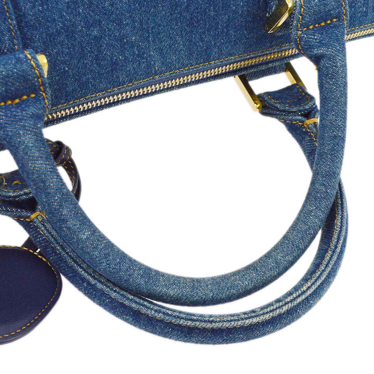Chanel Blue Denim 2way Shoulder Handbag