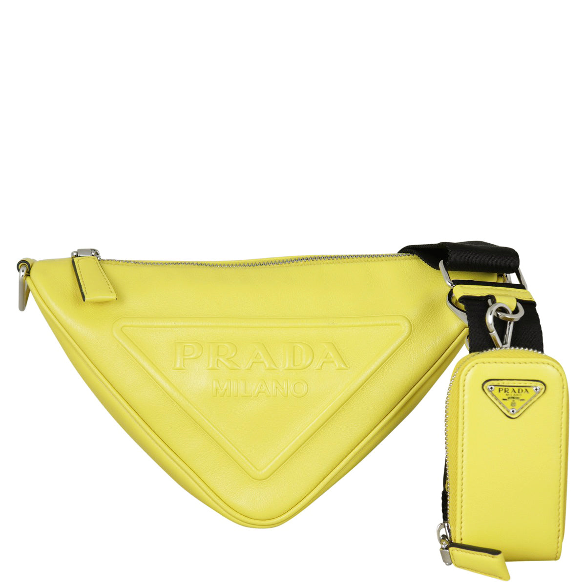 Prada Triangle Leather Shoulder Bag