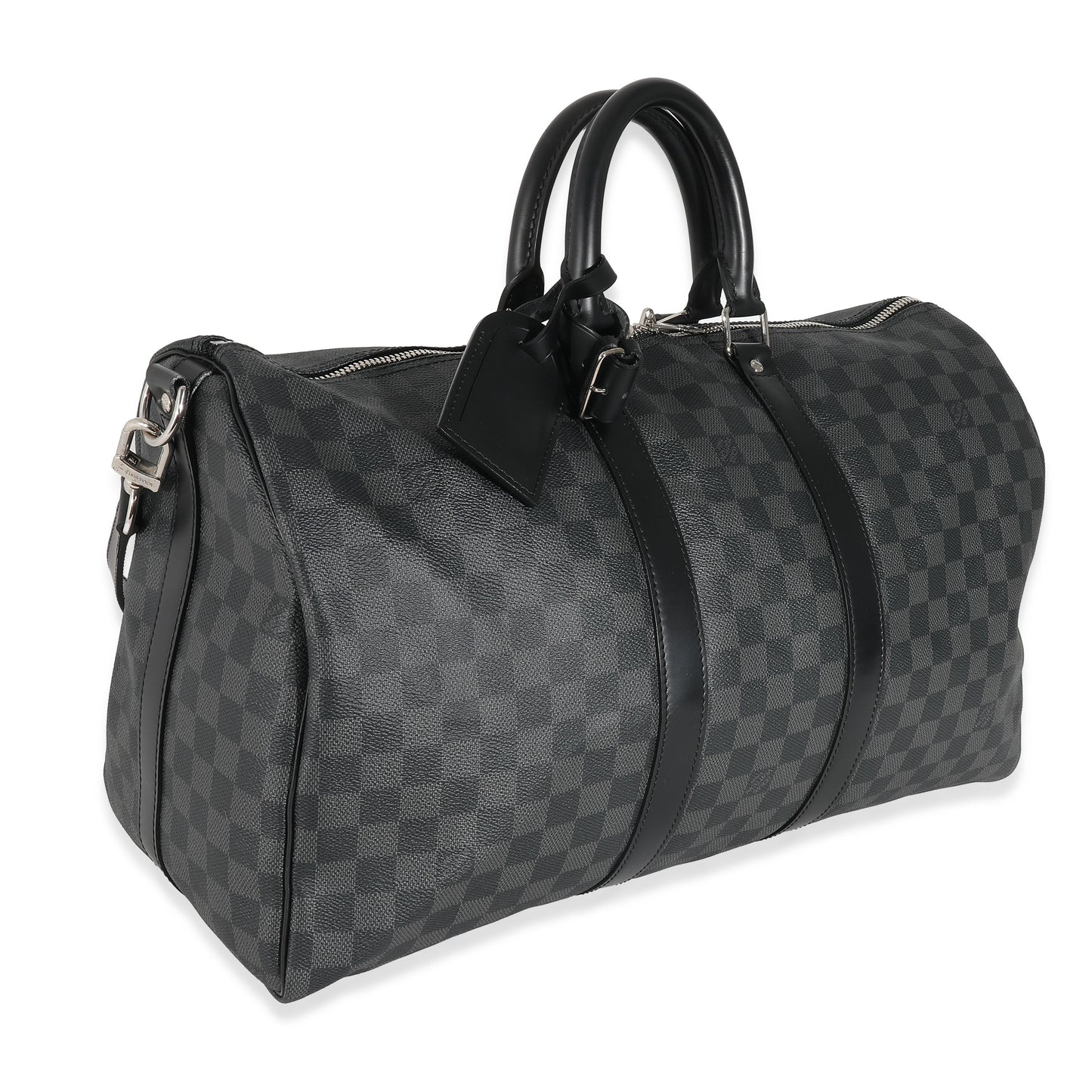 Luxury Women's Handbag | Louis Vuitton Damier Graphite Canvas Keepall Bandoulière 45