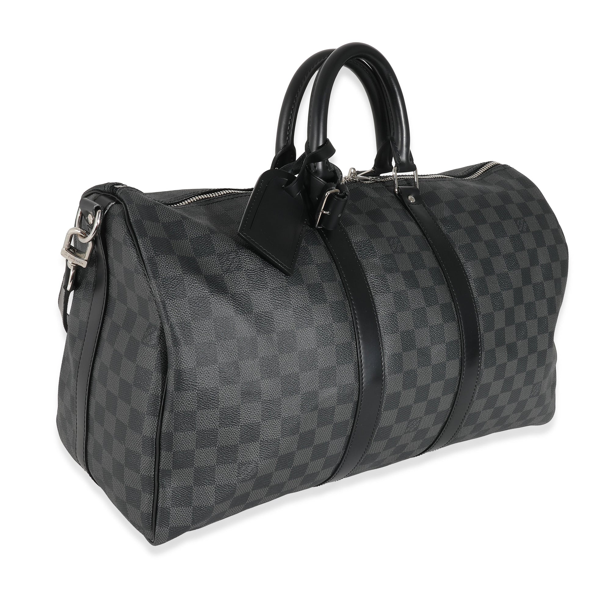 Luxury Women's Handbag | Louis Vuitton Damier Graphite Canvas Keepall Bandoulière 45