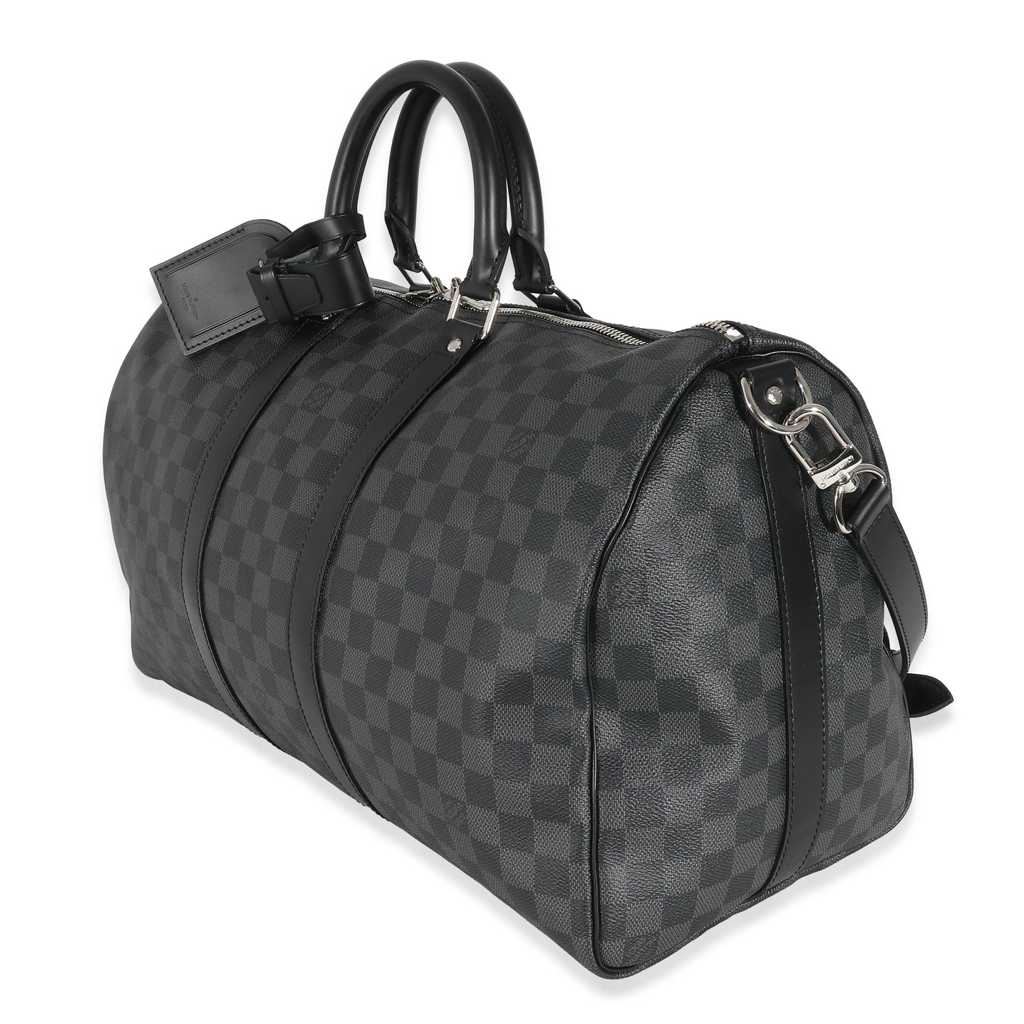 Luxury Women's Handbag | Louis Vuitton Damier Graphite Canvas Keepall Bandoulière 45