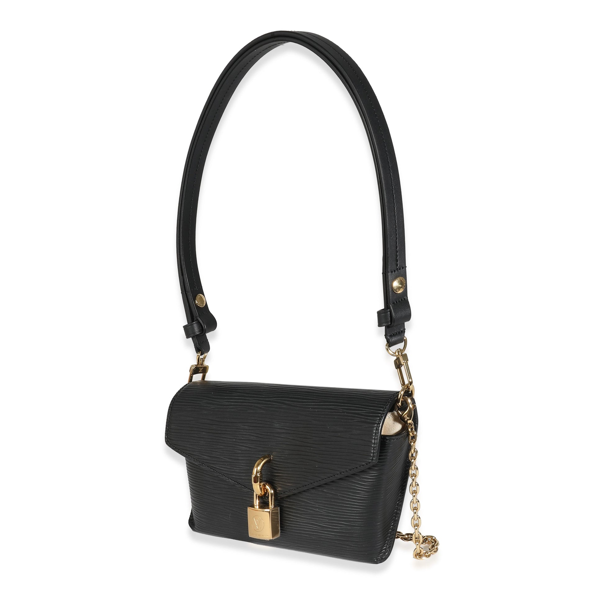Louis Vuitton Black Epi Padlock On Strap