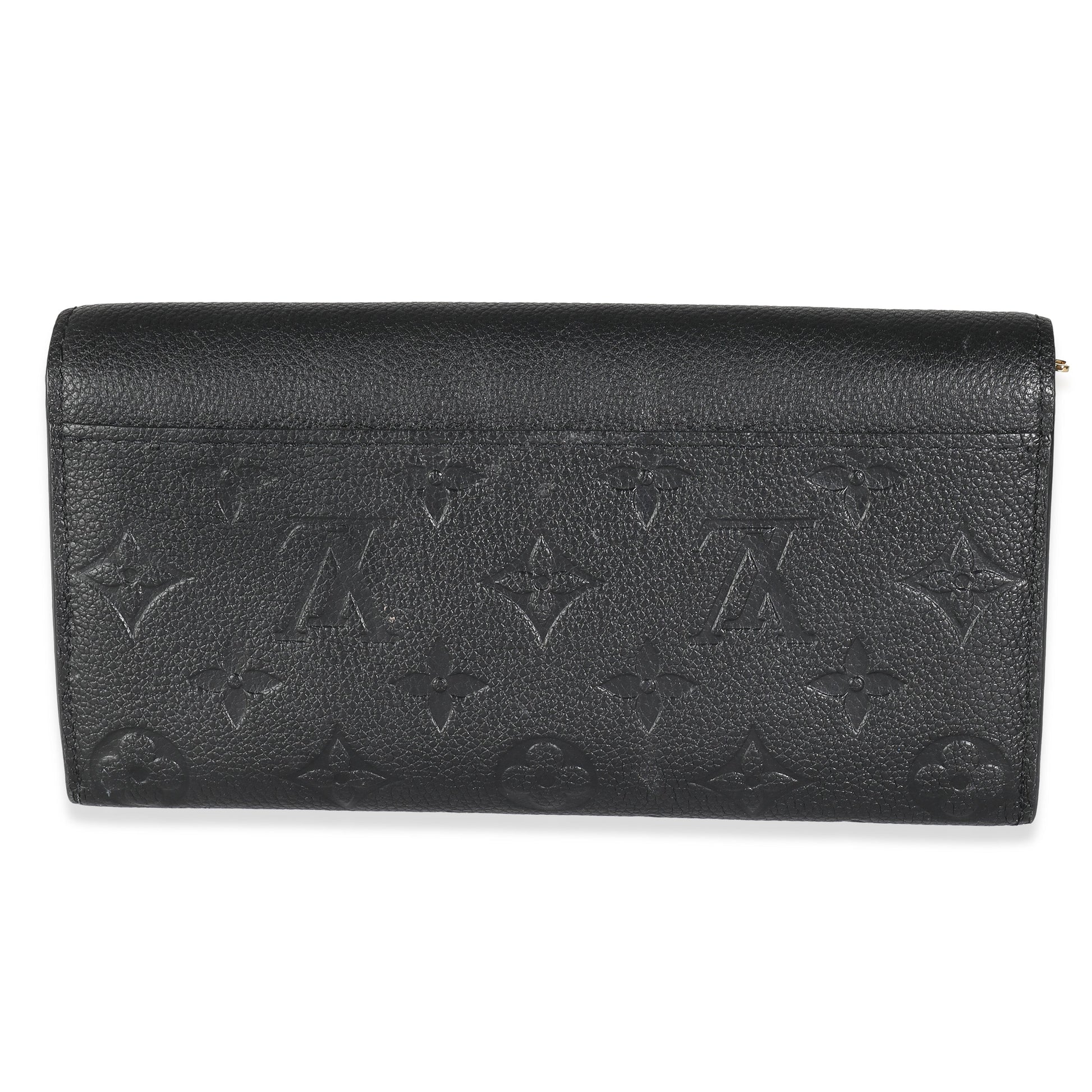 Louis Vuitton Black Monogram Empreinte Sarah Wallet