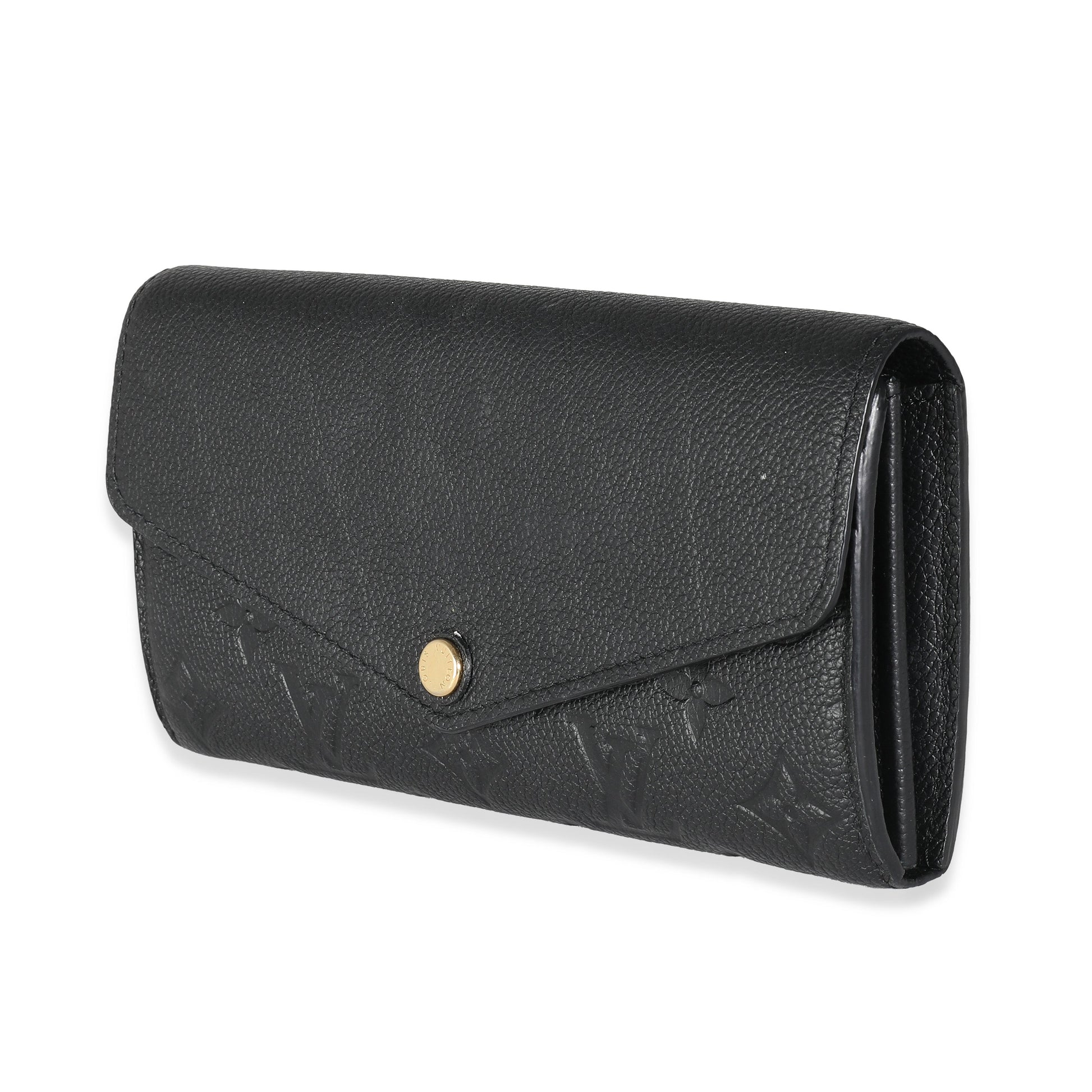 Louis Vuitton Black Monogram Empreinte Sarah Wallet