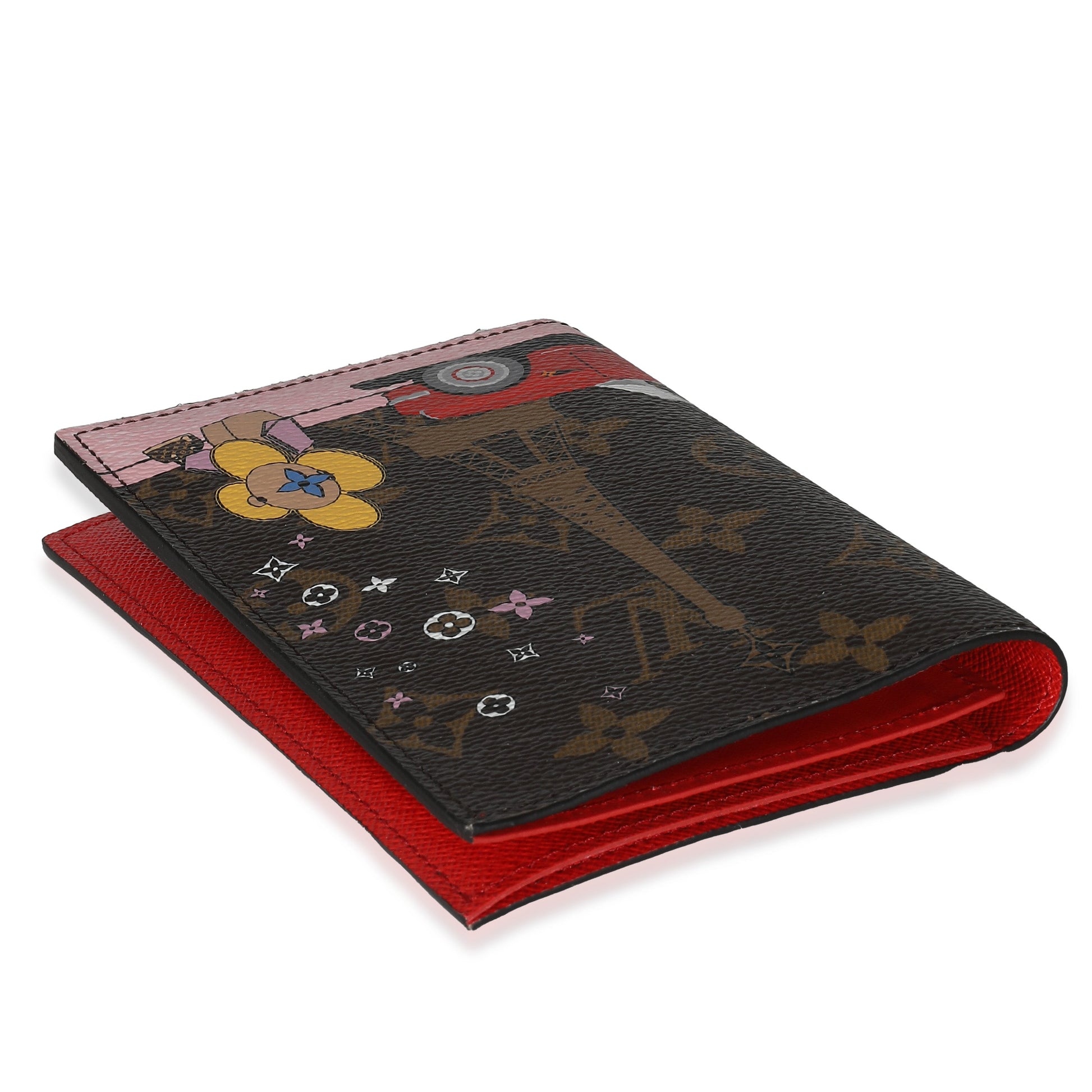 Louis Vuitton Rouge Monogram Canvas Christmas Animation Passport Cover