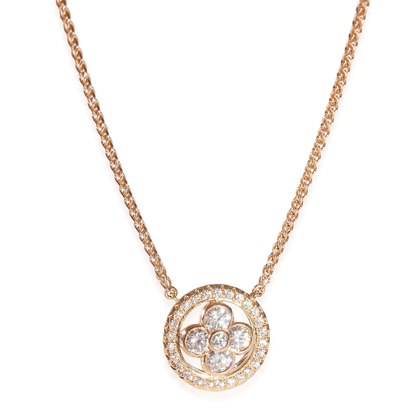 Louis Vuitton Blossom Fashion Pendant in 18k Rose Gold 0.5 CTW