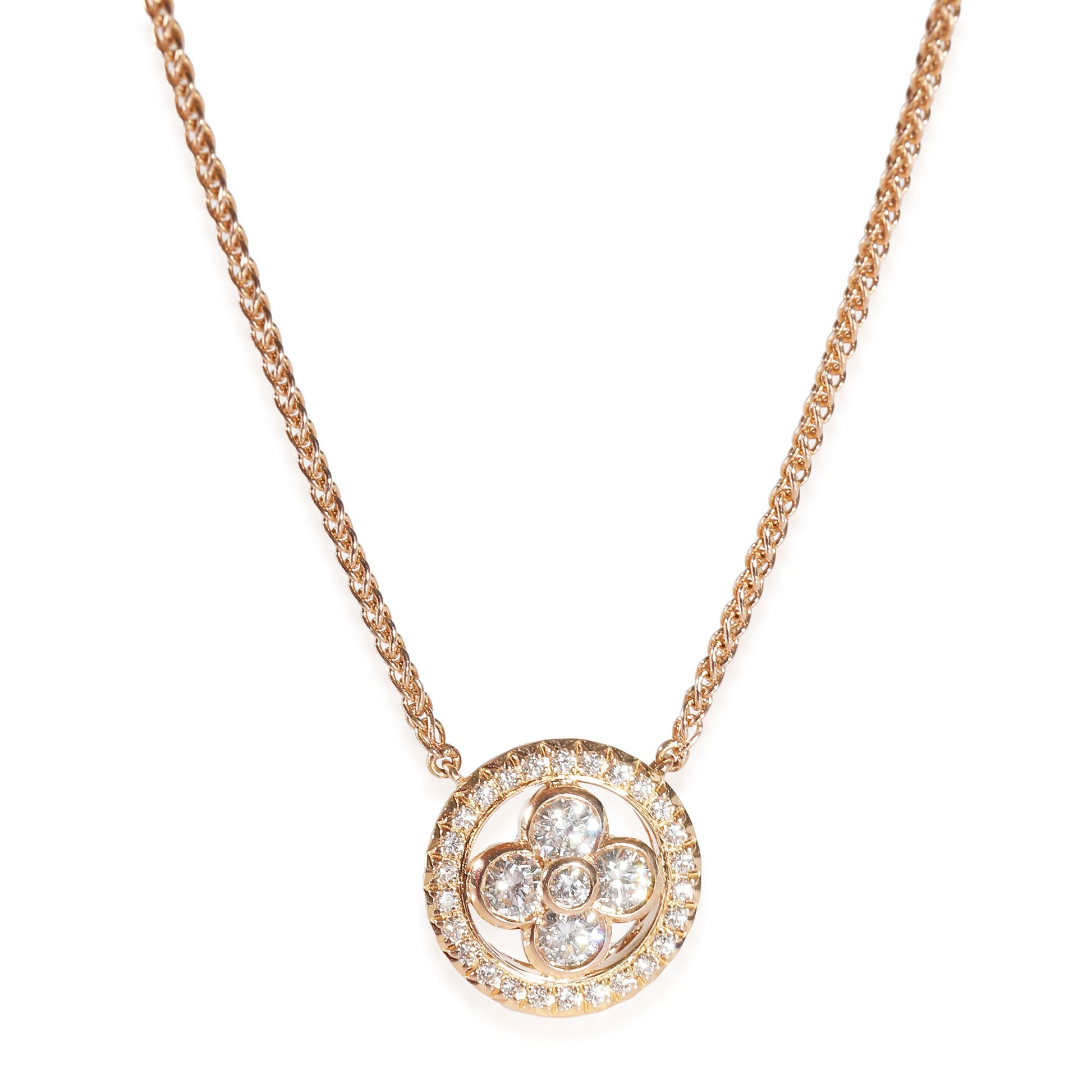 Louis Vuitton Blossom Fashion Pendant in 18k Rose Gold 0.5 CTW