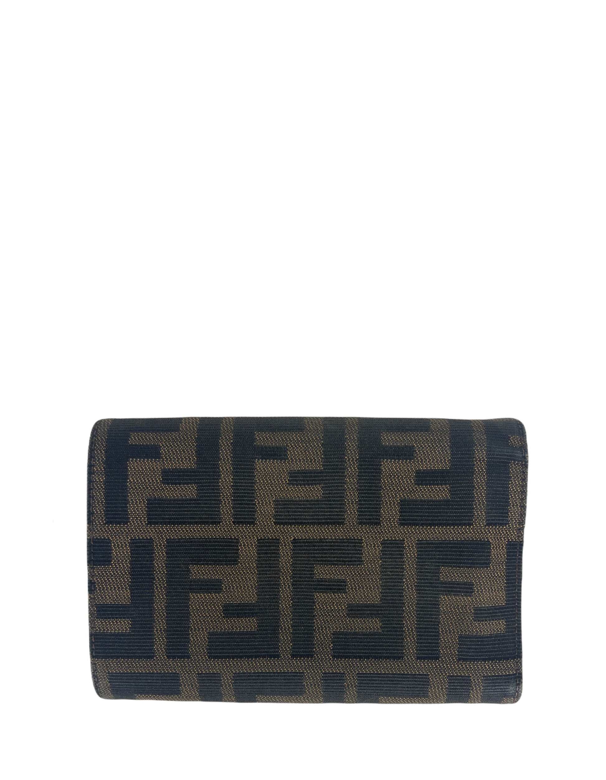 Fendi Tobacco Brown Zucca Logo Monogram Wallet