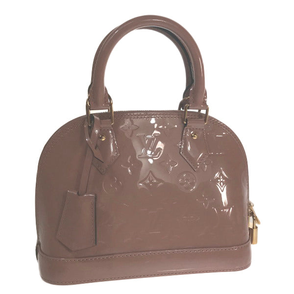 LOUIS VUITTON Shoulder Bag Monogram Vernis Rose Velur Alma BB Vernis Handbag Women