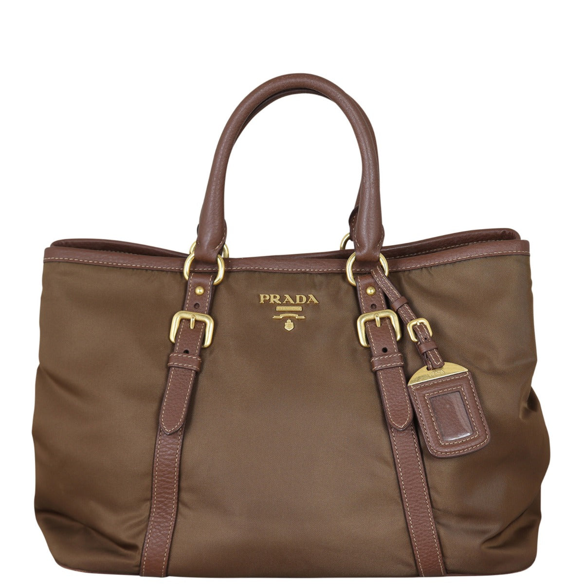 Prada Tessuto Vitello Daino Tote