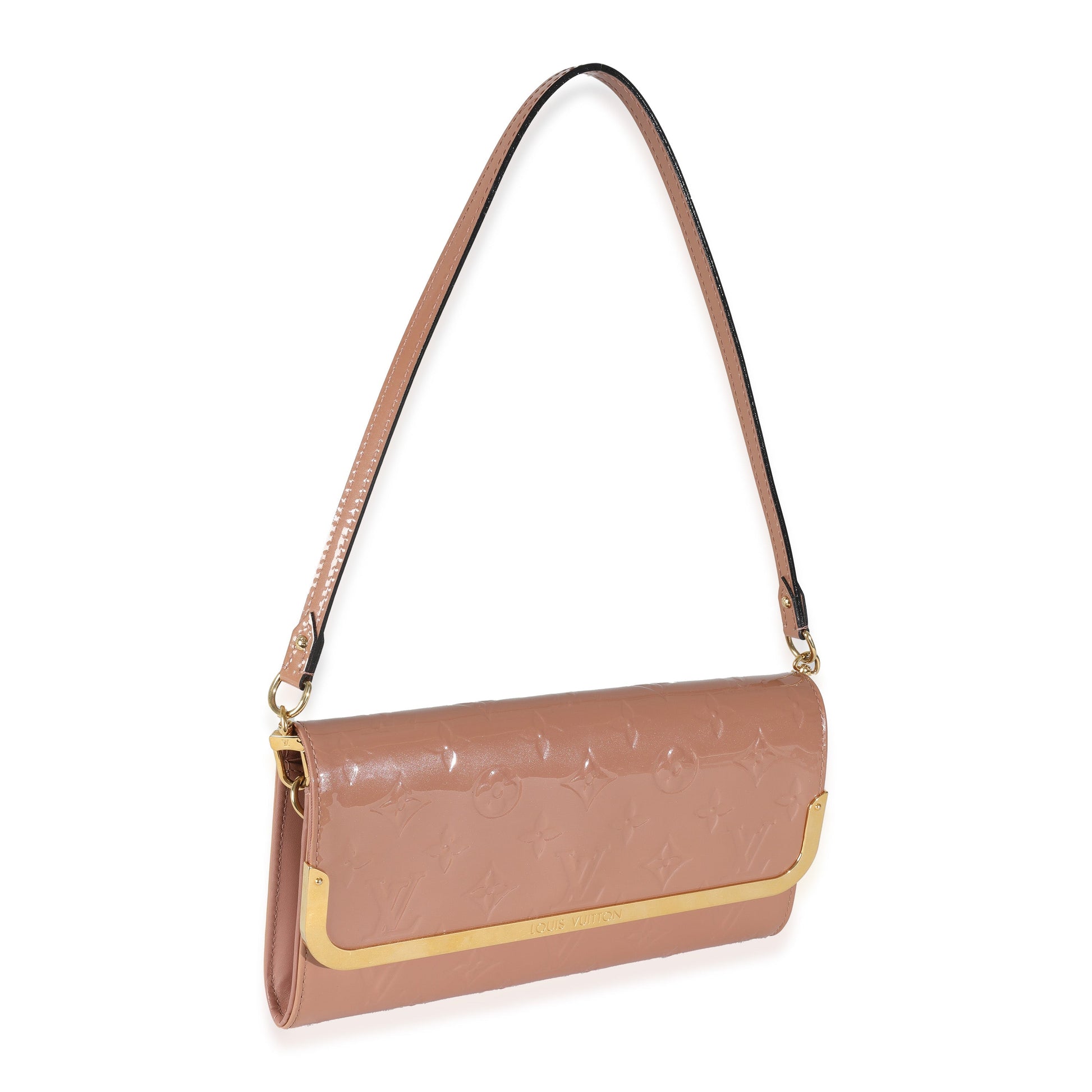 Luxury Women's Handbag | Louis Vuitton Rose Velours Vernis Rossmore MM