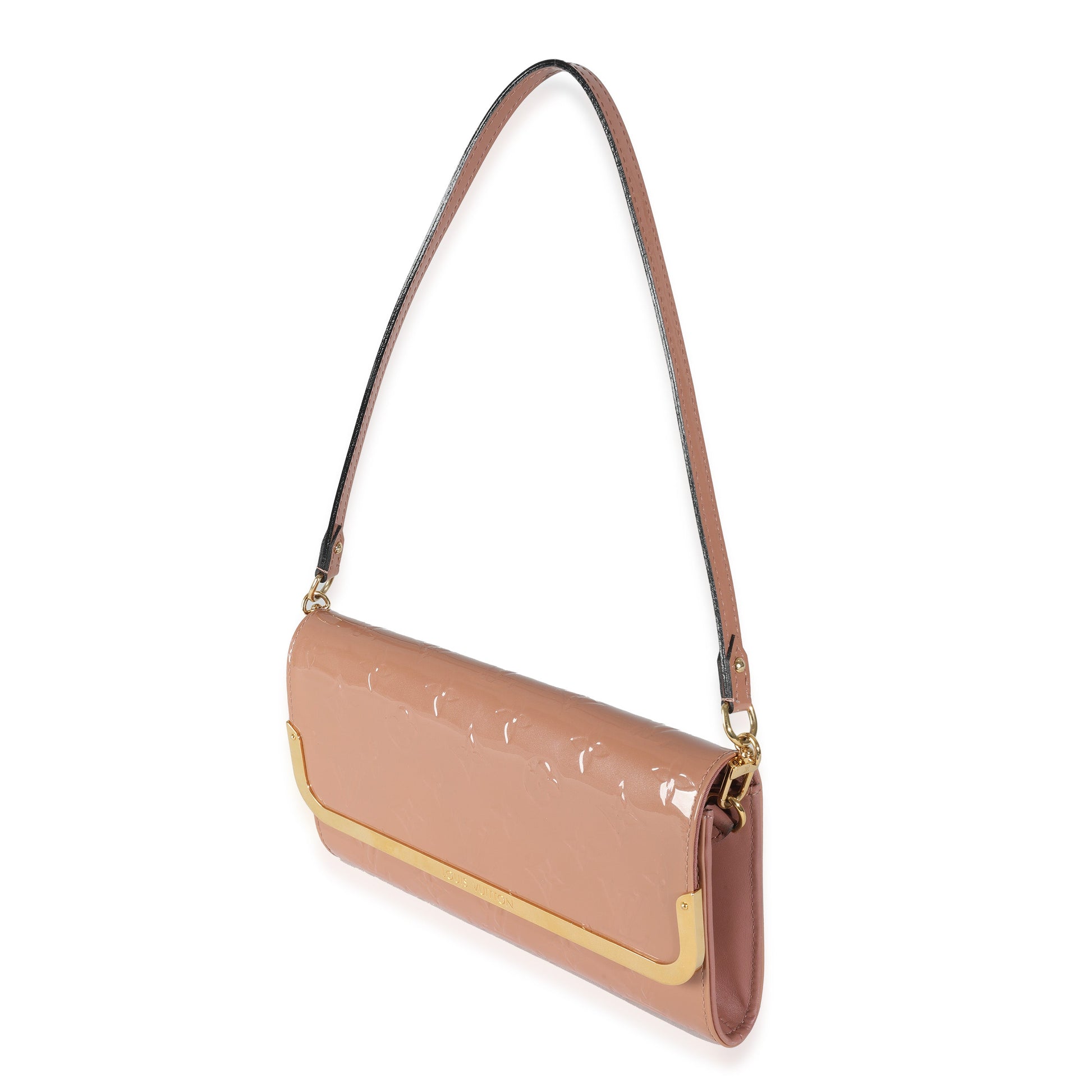 Luxury Women's Handbag | Louis Vuitton Rose Velours Vernis Rossmore MM