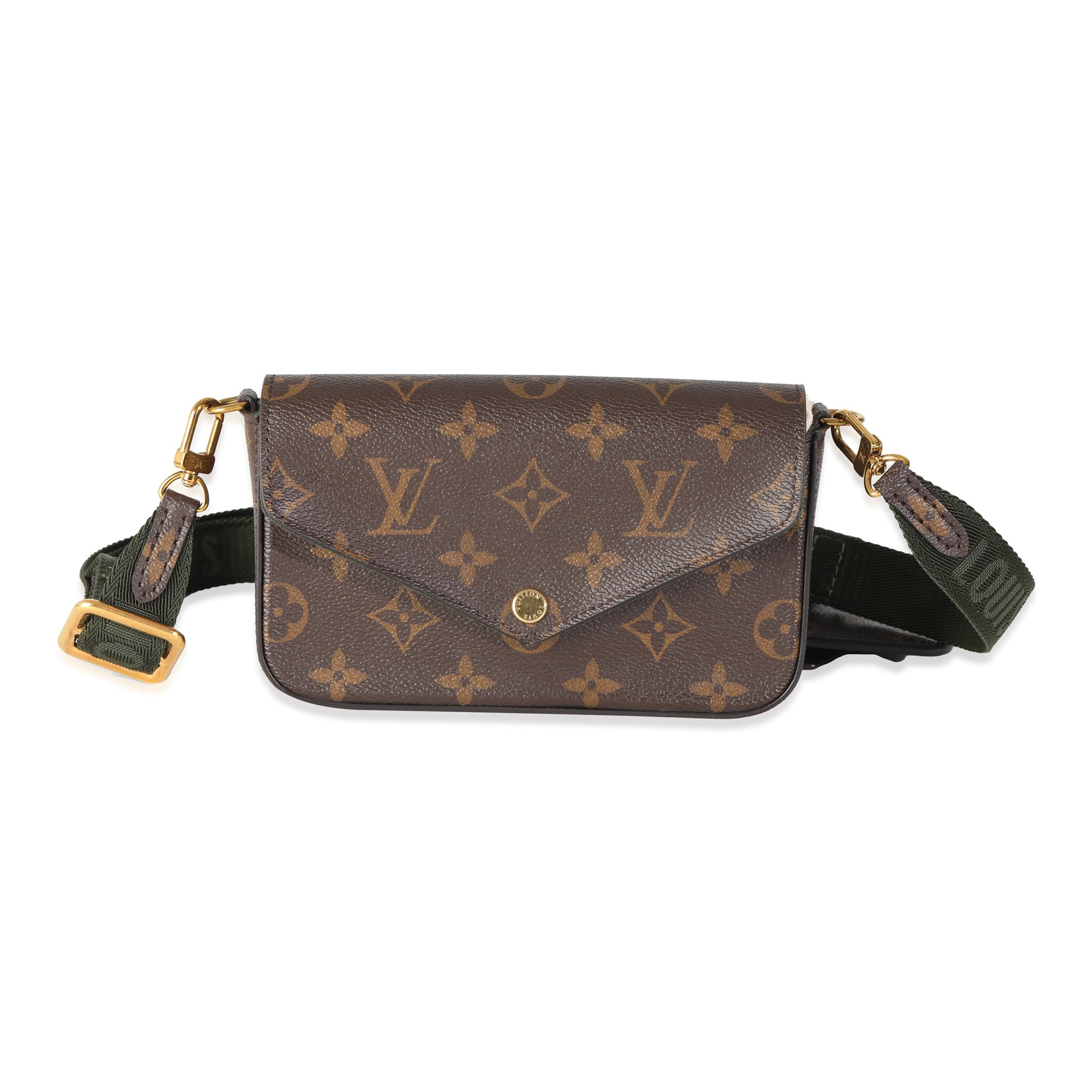 Louis Vuitton Khaki Monogram Canvas Felicie Strap & Go