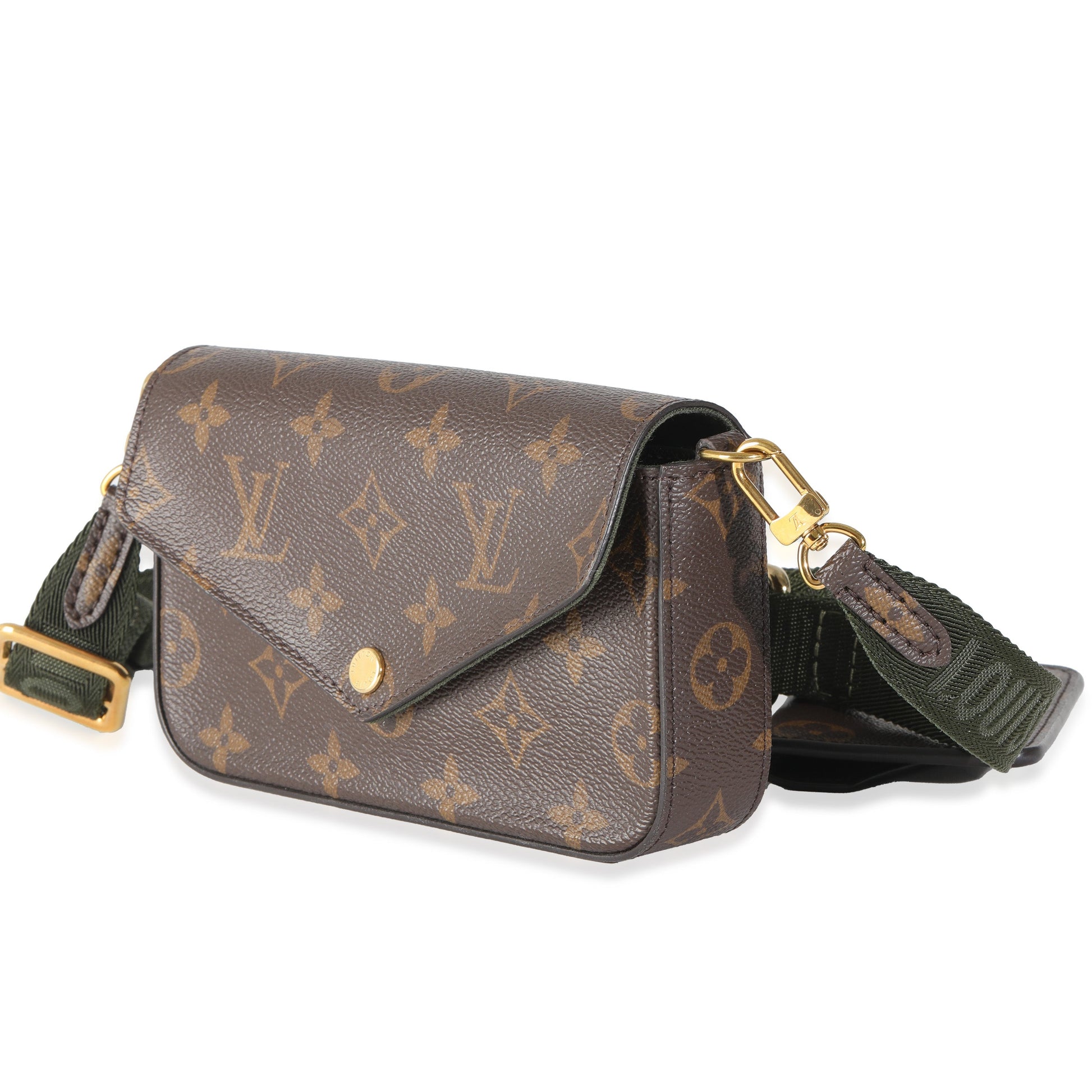 Designer Women's Crossbody Bag | Louis Vuitton Khaki Monogram Canvas Felicie Strap & Go
