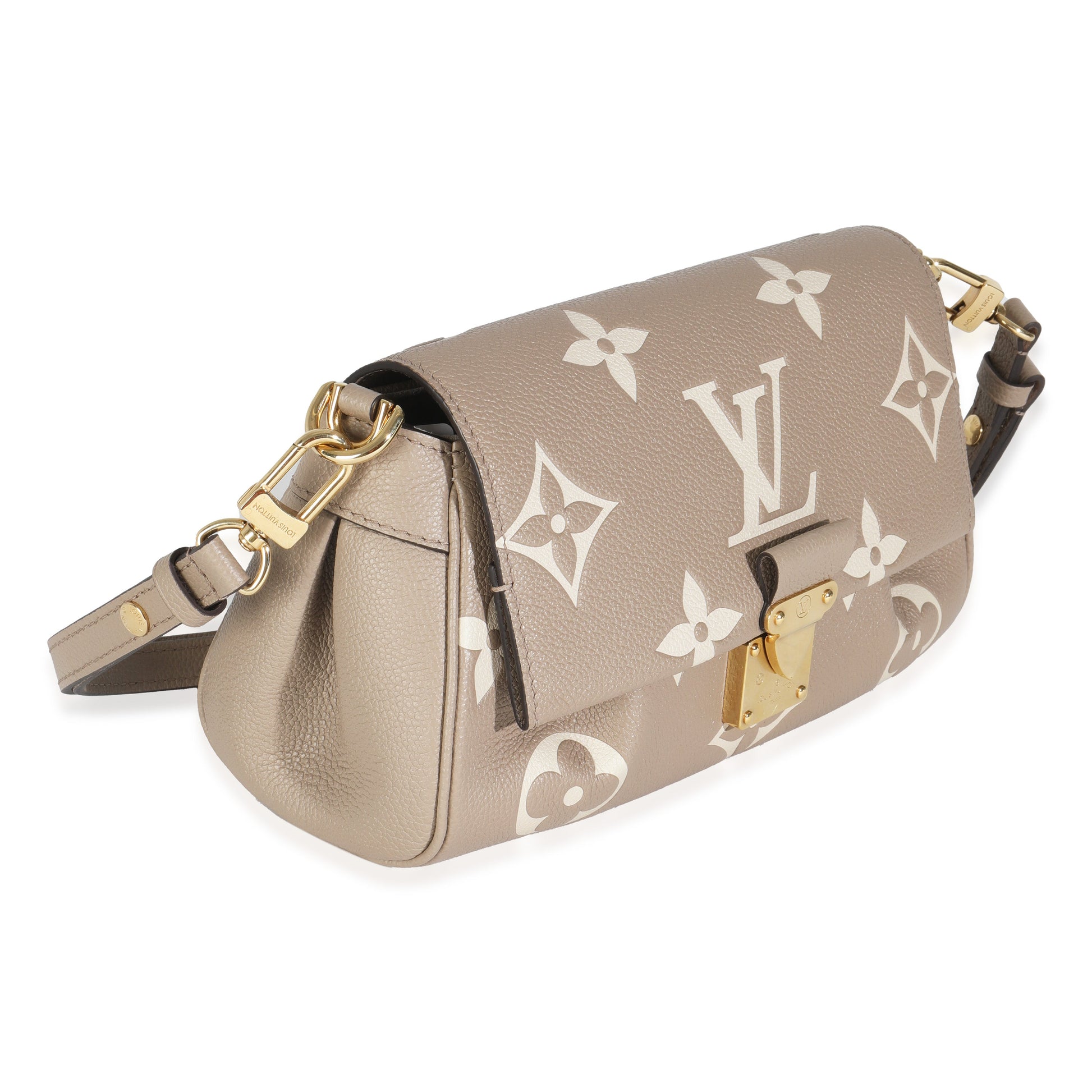 Designer Women's Crossbody Bag | Louis Vuitton Tourterelle Creme Empreinte Monogram Giant Favorite