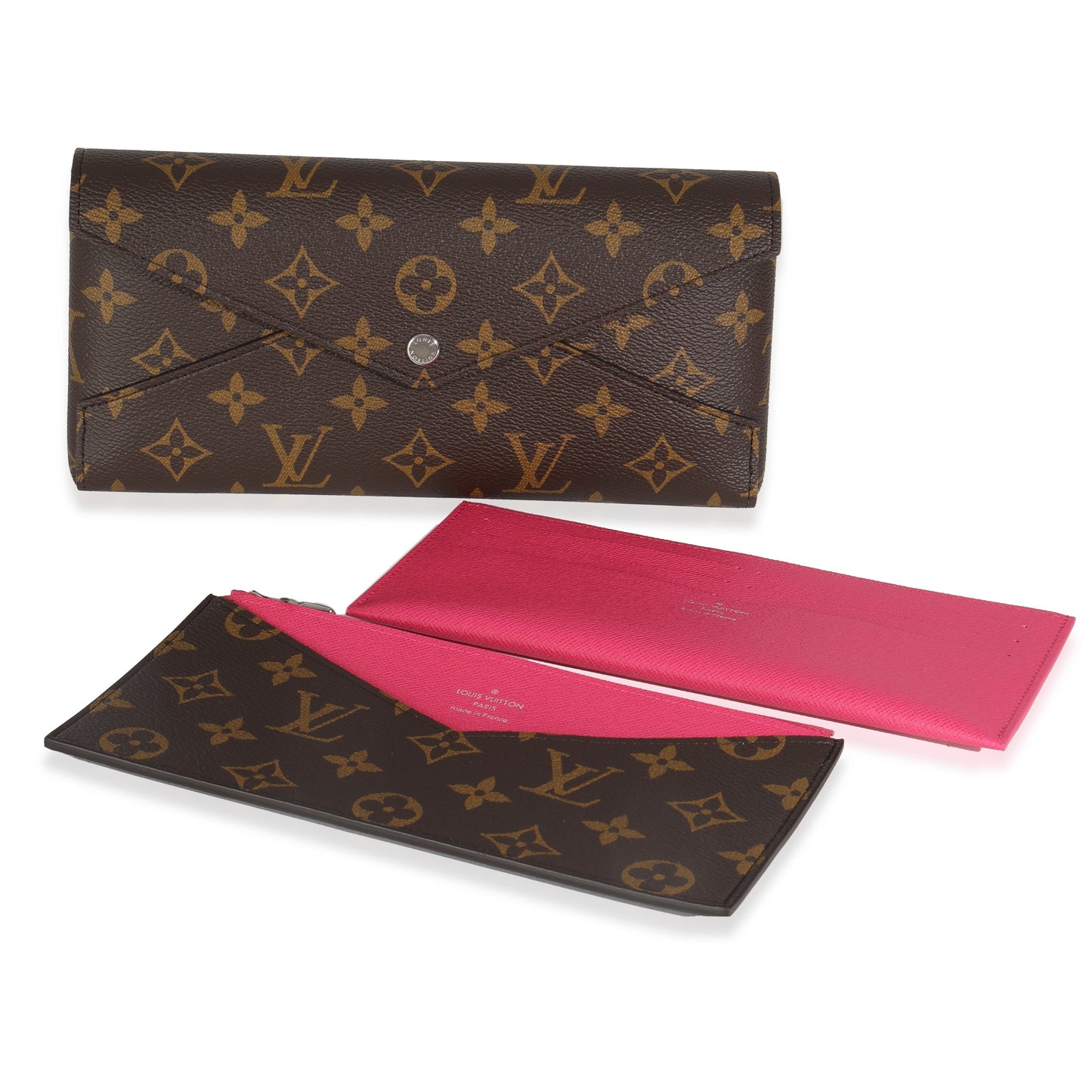Luxury Women's Handbag | Louis Vuitton Pondichery Pink Monogram Canvas Kirigami Organizer