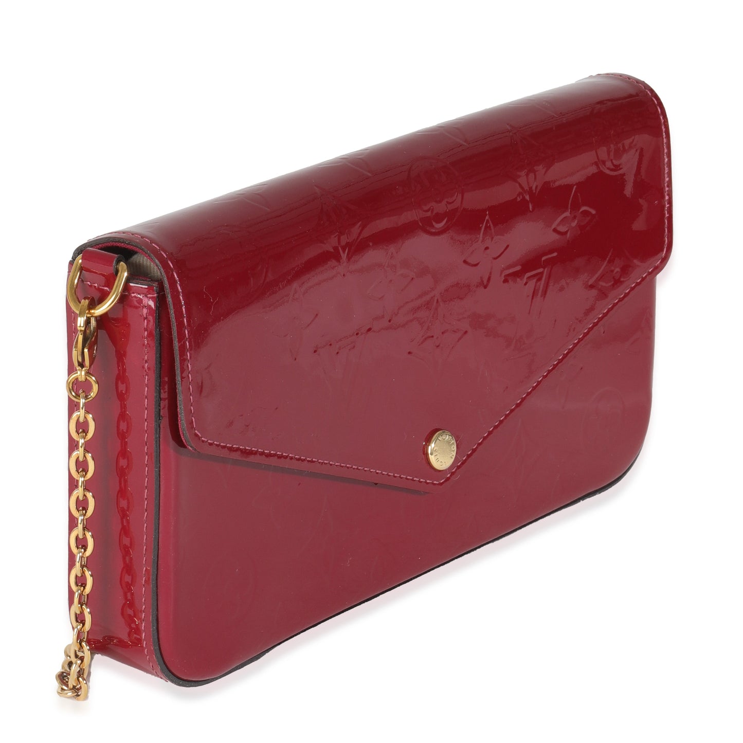 Designer Women's Crossbody Bag | Louis Vuitton Magenta Monogram Vernis Felicie Pochette
