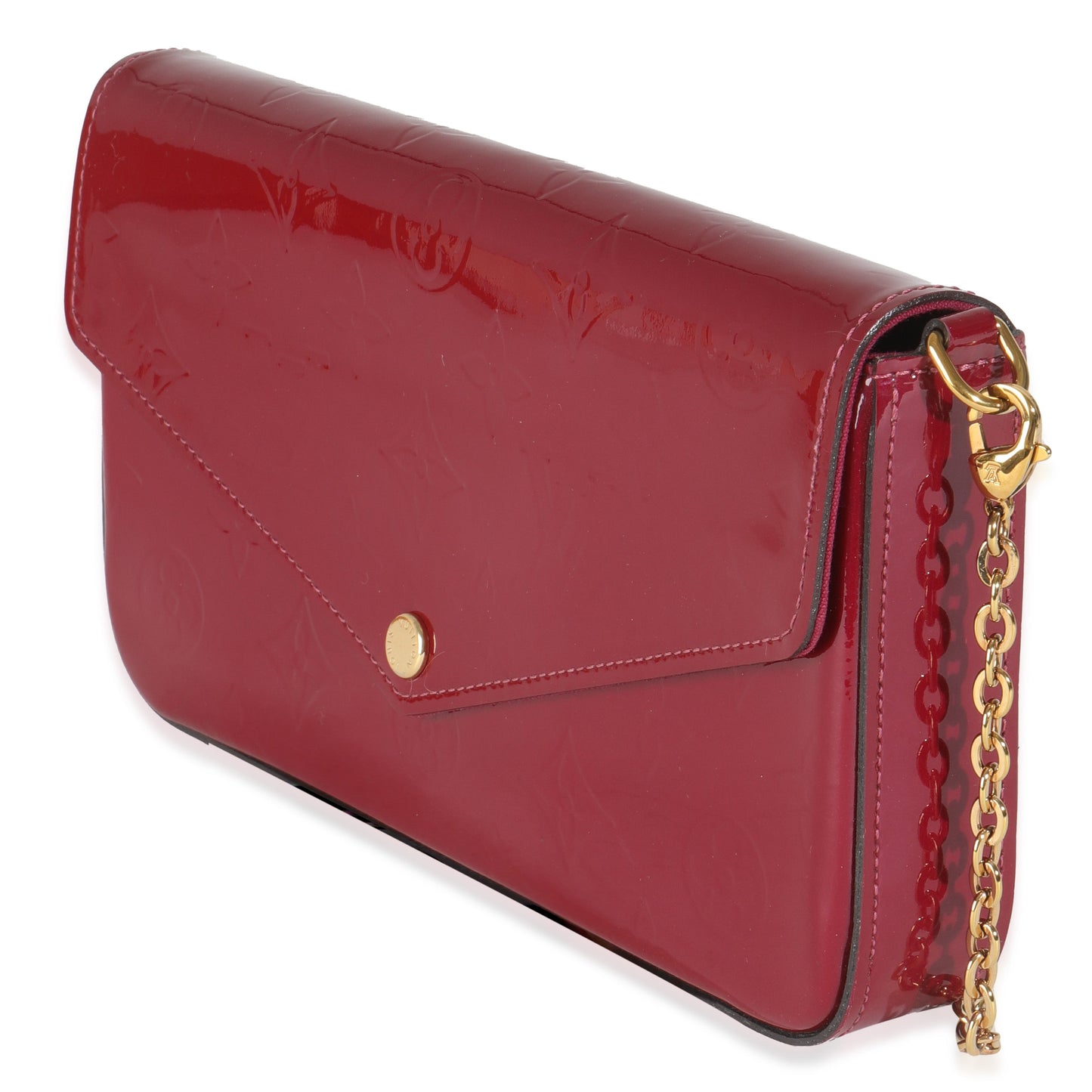 Designer Women's Crossbody Bag | Louis Vuitton Magenta Monogram Vernis Felicie Pochette