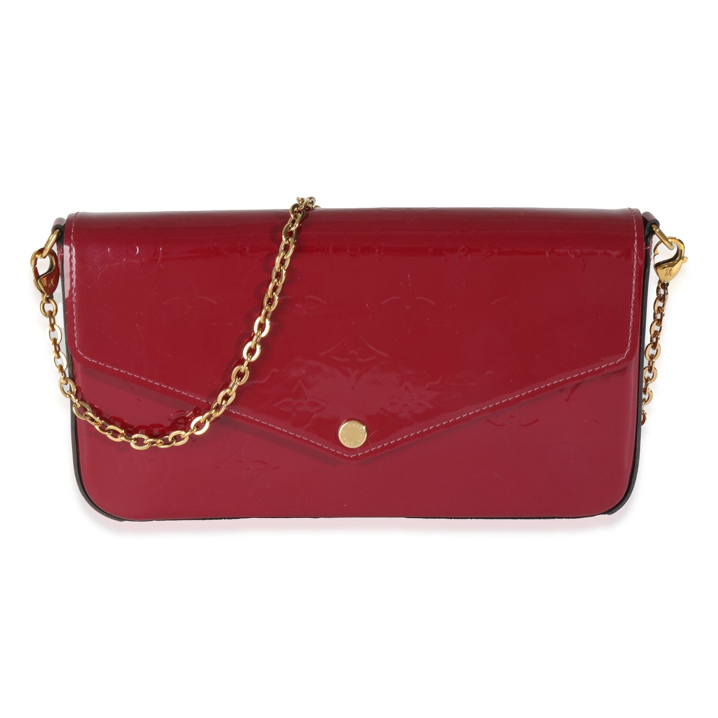 Designer Women's Crossbody Bag | Louis Vuitton Magenta Monogram Vernis Felicie Pochette