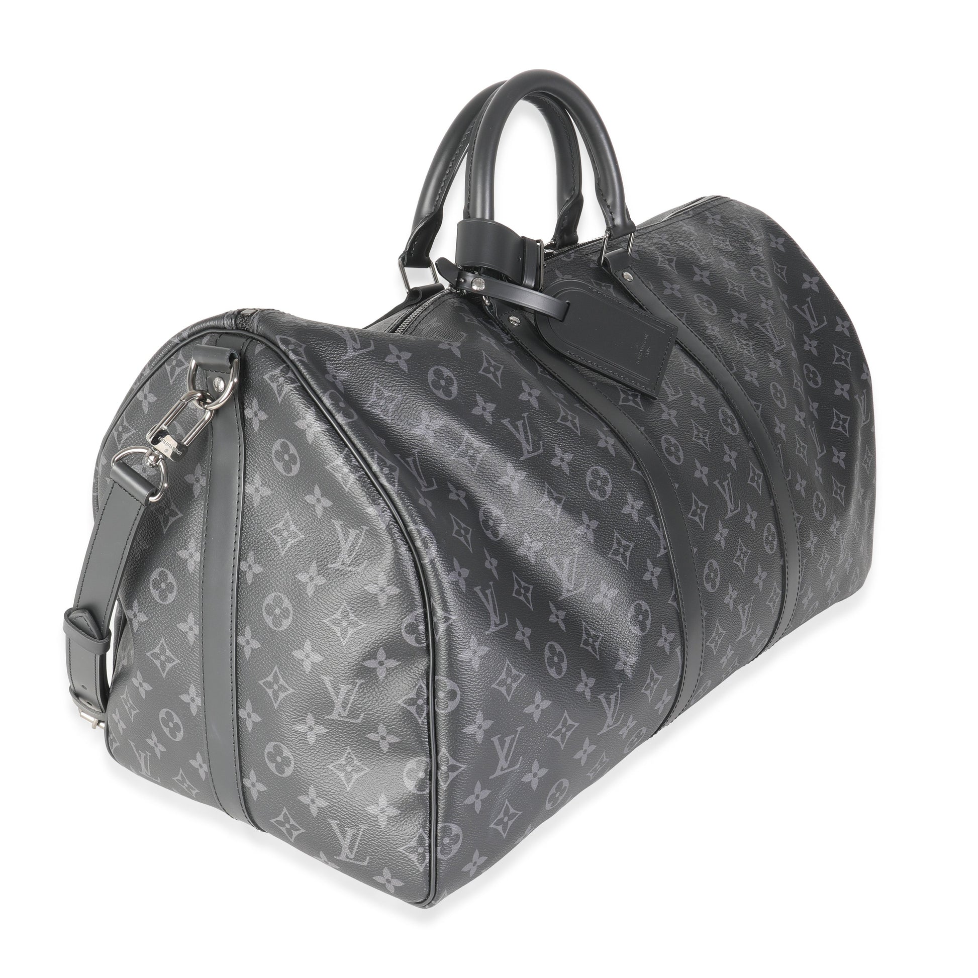 Louis Vuitton Monogram Eclipse Canvas Keepall Bandouliere 55