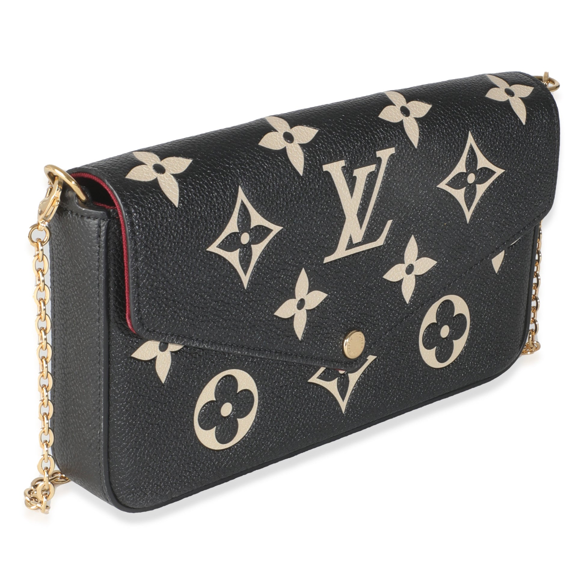 Louis Vuitton Black Beige Empreinte Monogram Giant Felicie Pochette