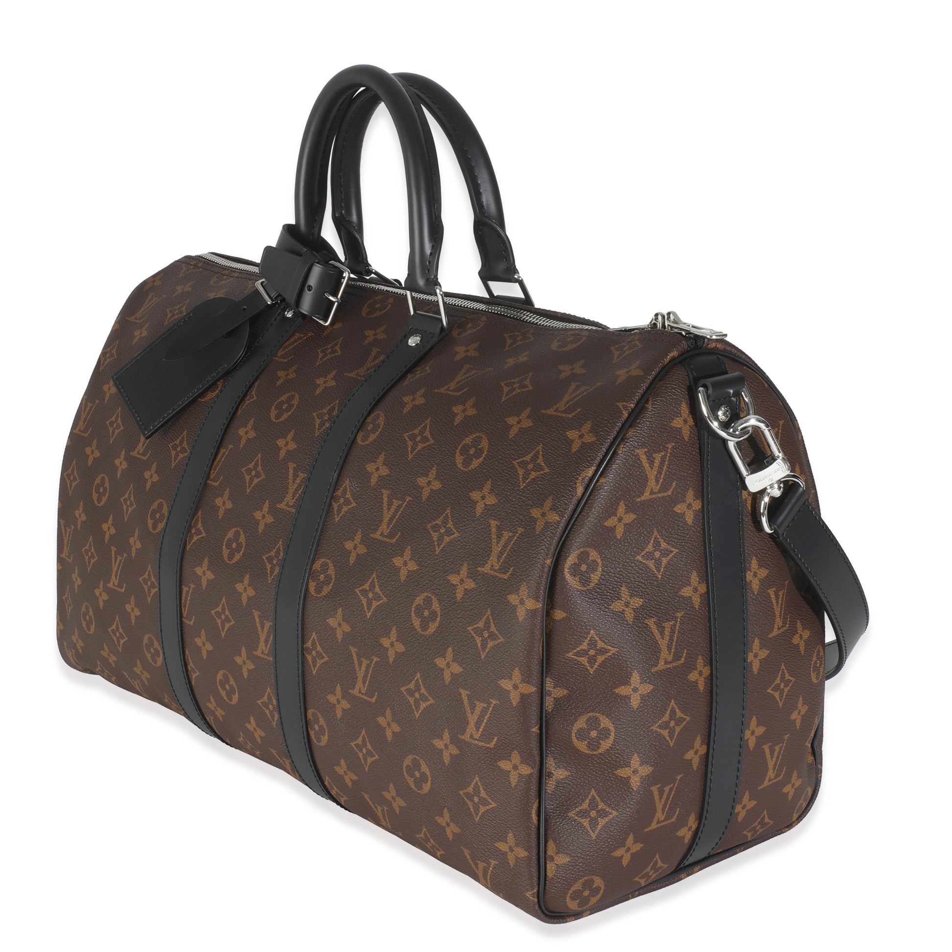 Luxury Women's Handbag | Louis Vuitton Monogram Maccassar Canvas Keepall Bandouliere 45