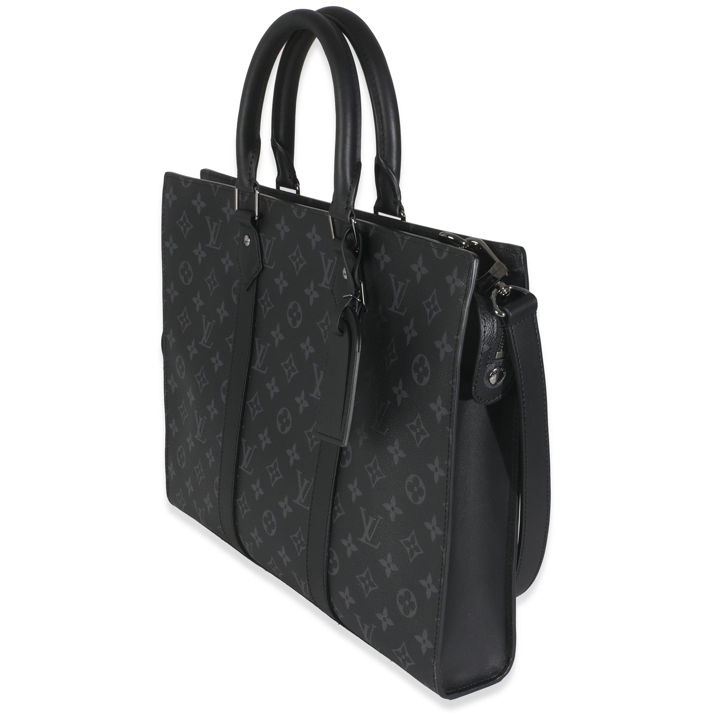 Luxury Women's Tote Bag | Louis Vuitton Monogram Eclipse Canvas Sac Plat Horizontal Zippe
