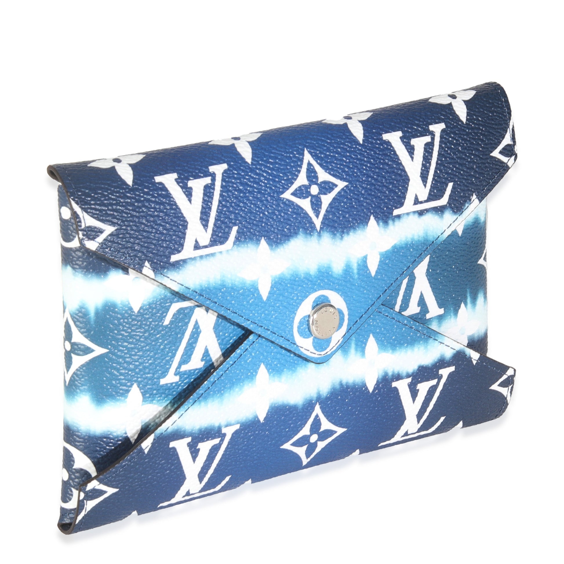 Designer Women's Crossbody Bag | Louis Vuitton Blue Monogram Escale Canvas Medium Kirigami Pochette Insert