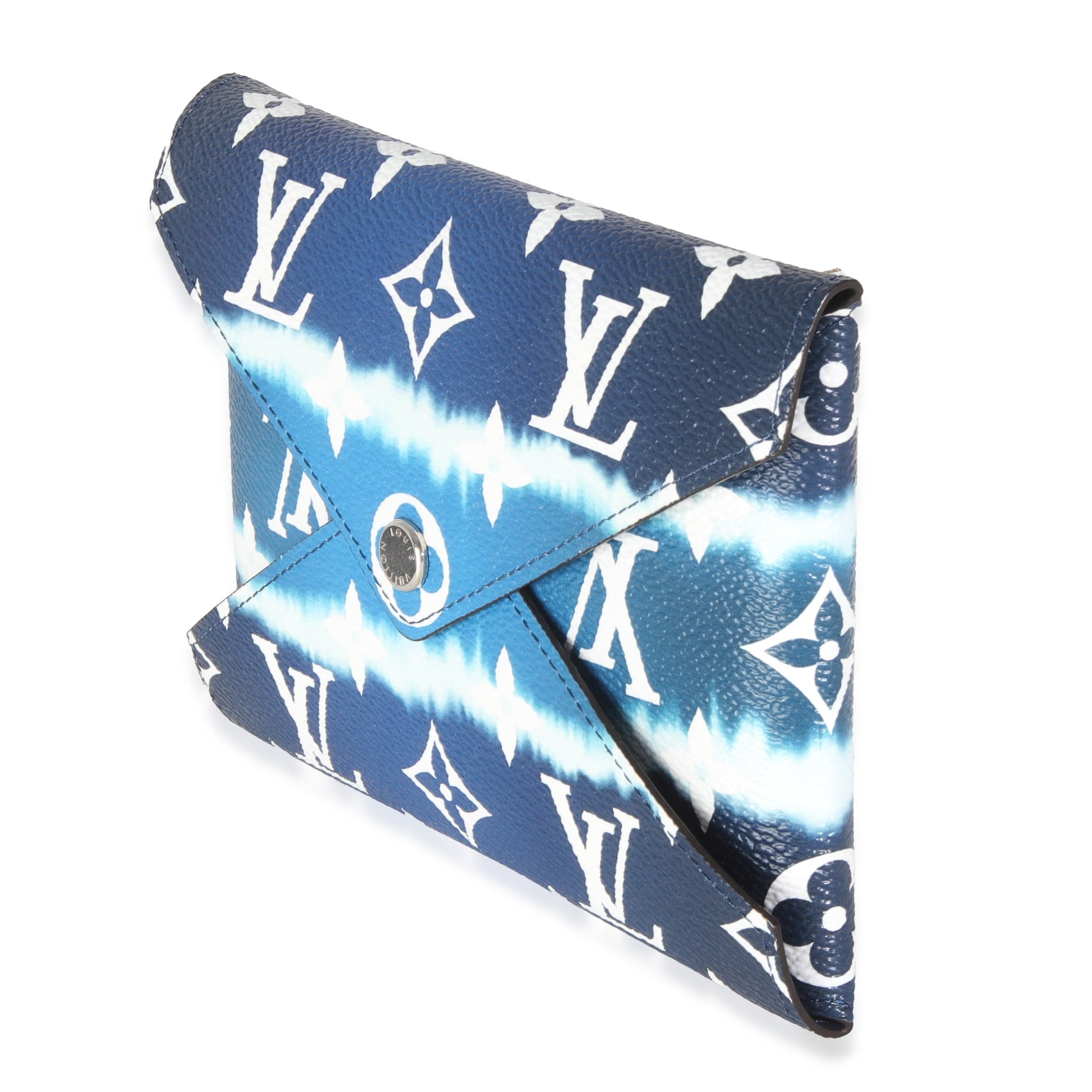 Designer Women's Crossbody Bag | Louis Vuitton Blue Monogram Escale Canvas Medium Kirigami Pochette Insert