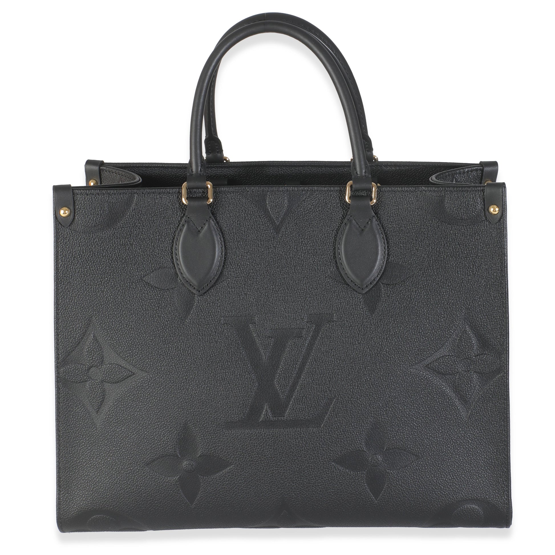 Luxury Women's Tote Bag | Louis Vuitton Black Monogram Empreinte Onthego MM