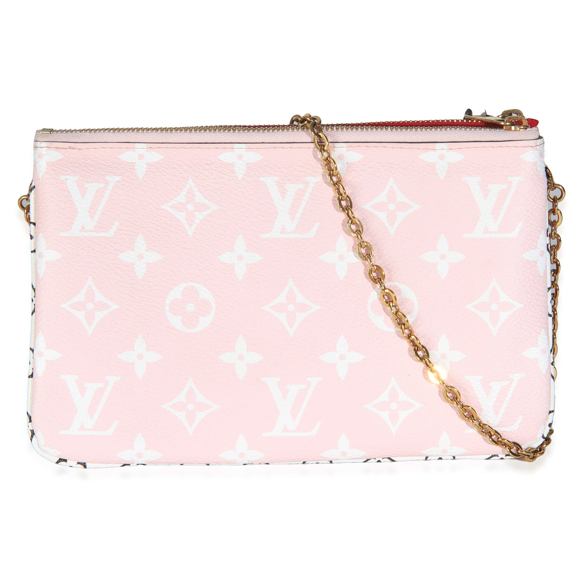Louis Vuitton Rouge Monogram Giant Canvas Double Zip Pochette