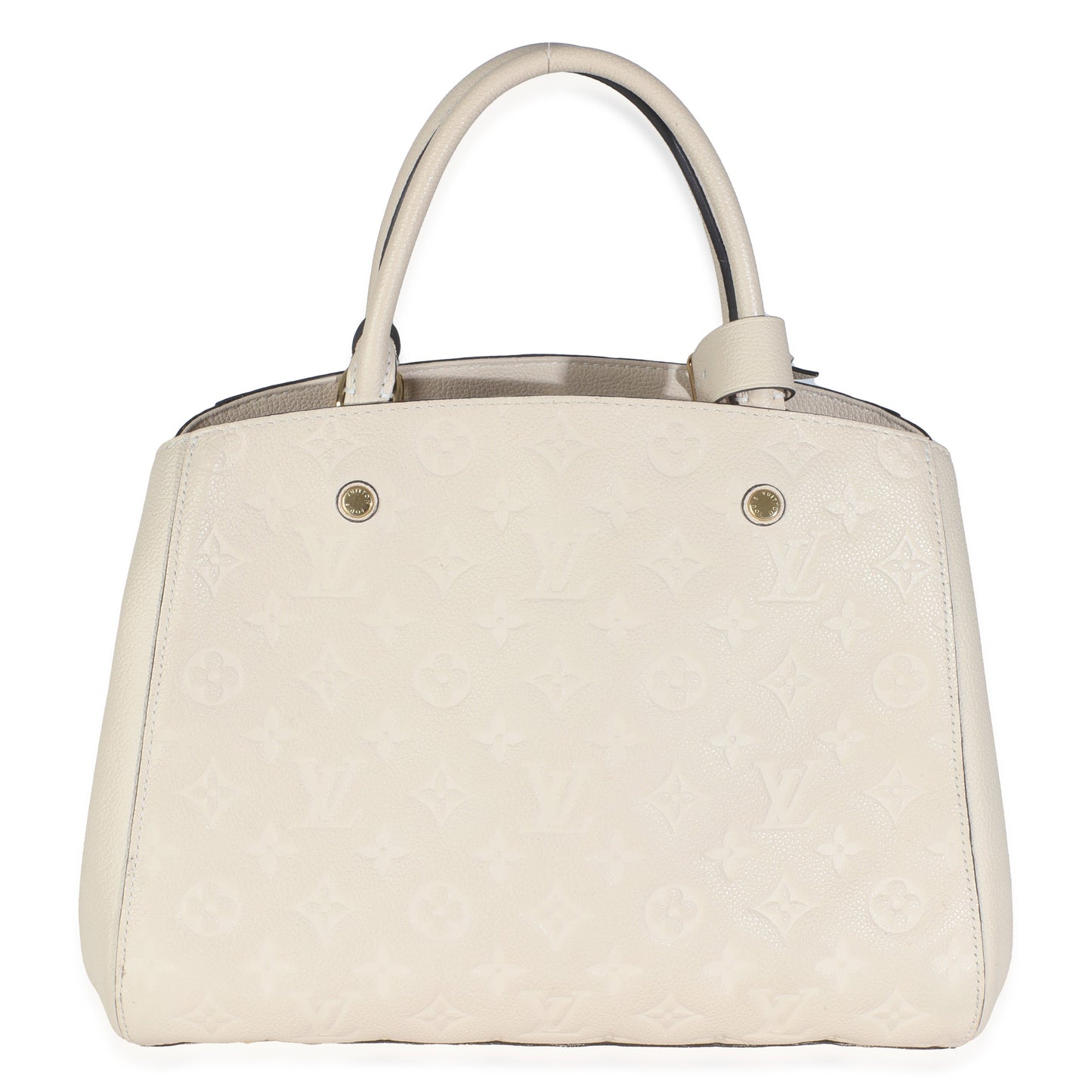 Luxury Women's Handbag | Louis Vuitton Creme Monogram Empreinte Montaigne MM