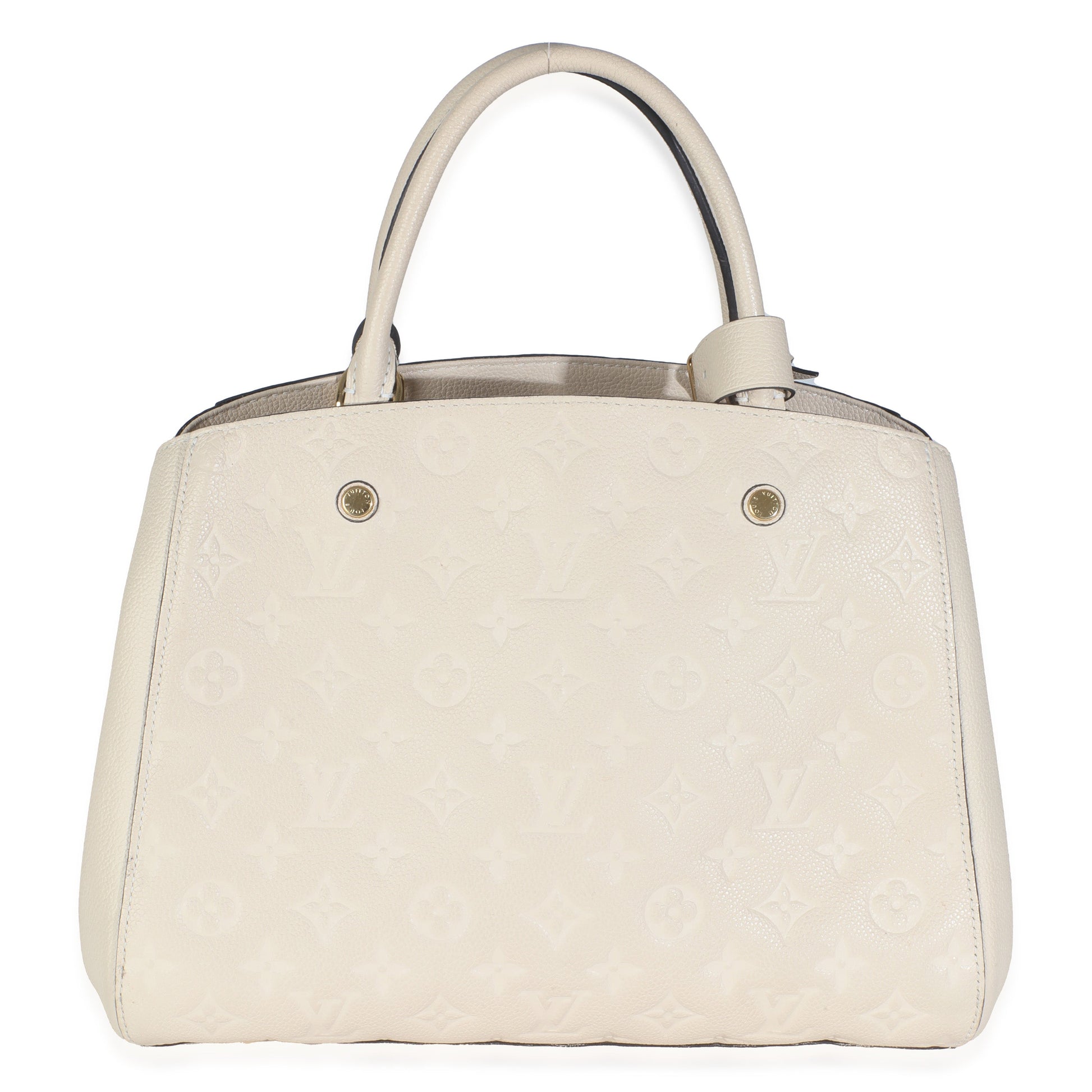 Luxury Women's Handbag | Louis Vuitton Creme Monogram Empreinte Montaigne MM