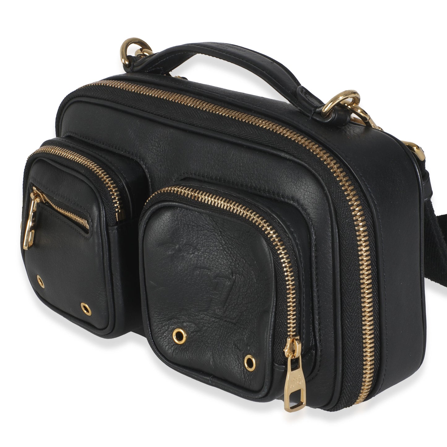 Designer Women's Crossbody Bag | Louis Vuitton Black Monogram Embossed Calfskin Utility Crossbody