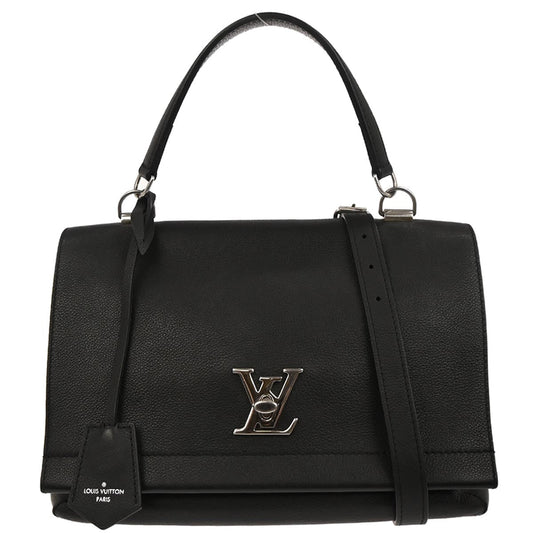 Louis Vuitton 2015 Black Cartable Lockme II 2way Shoulder Handbag M50250
