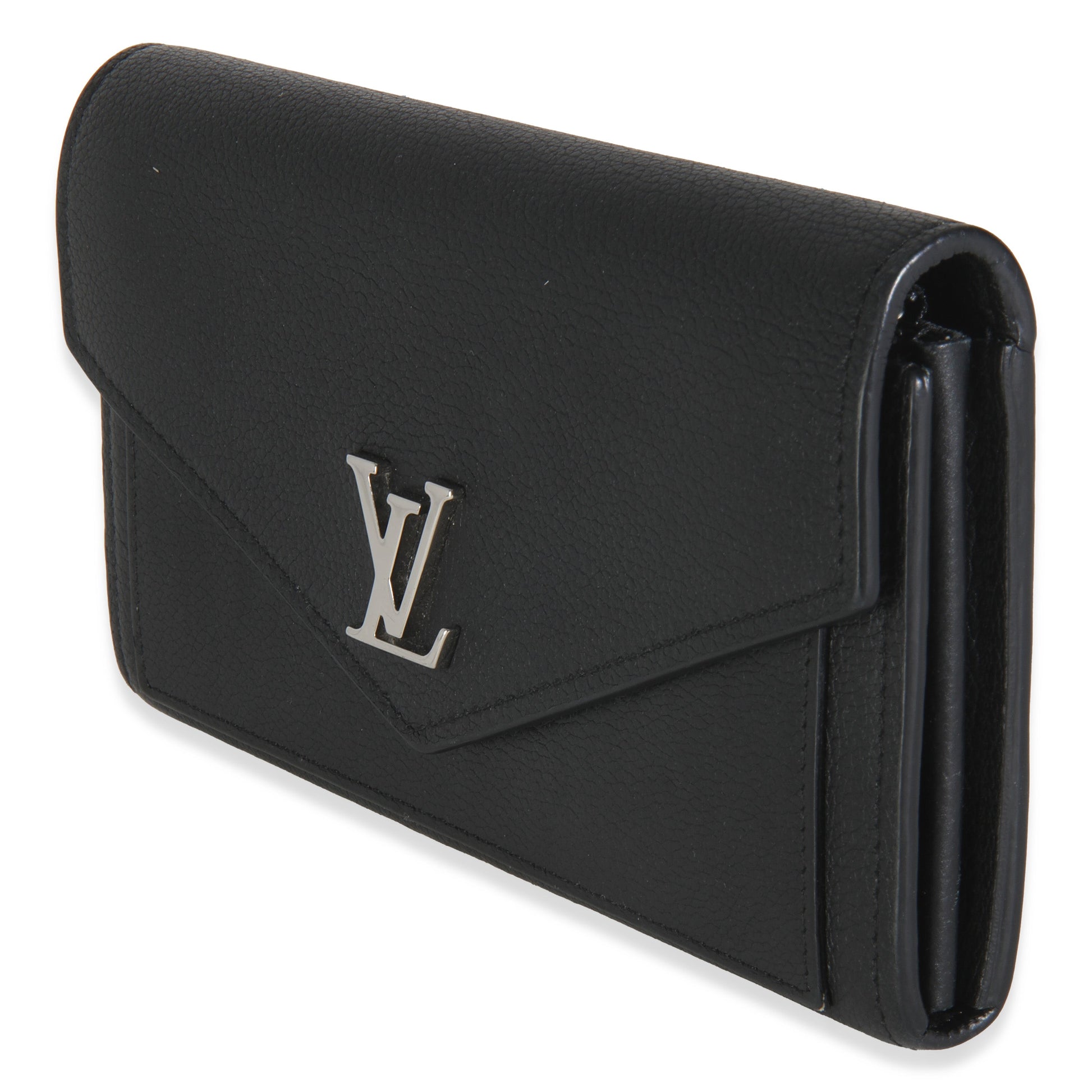 Louis Vuitton Black Soft Calfskin Mylockme Wallet
