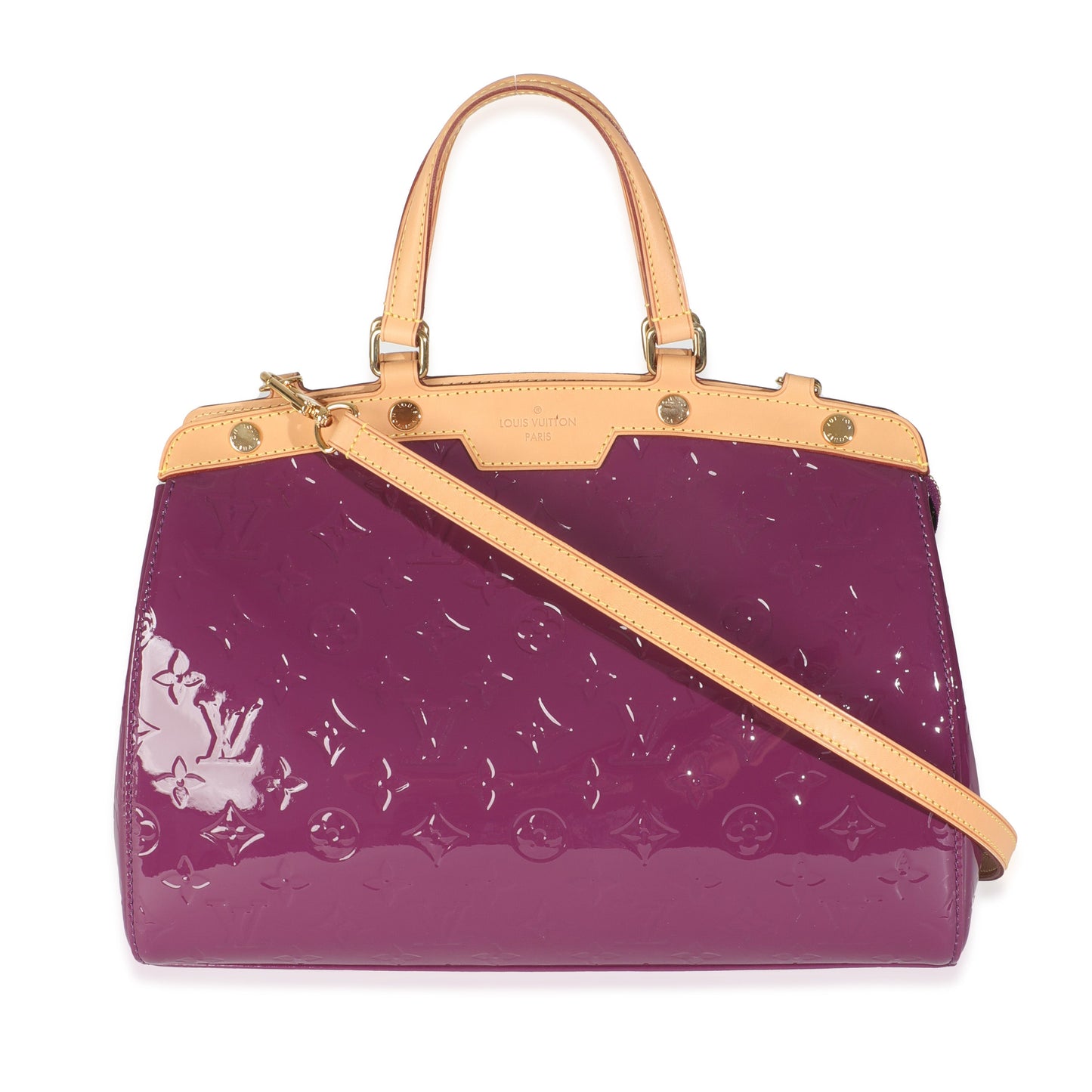 Luxury Women's Handbag | Louis Vuitton Amethyst Monogram Vernis Brea MM