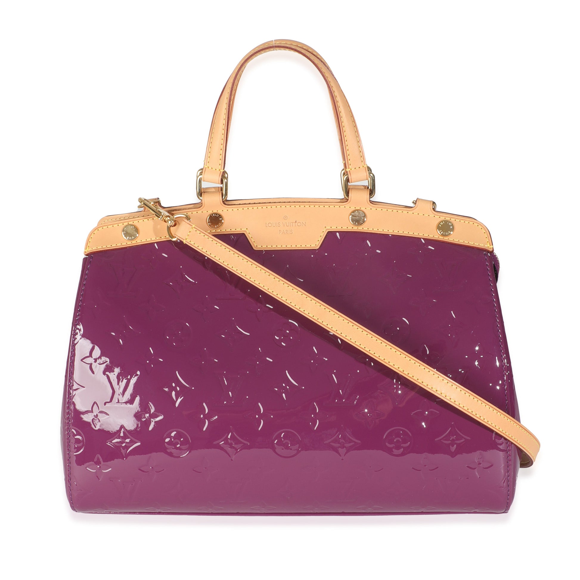 Luxury Women's Handbag | Louis Vuitton Amethyst Monogram Vernis Brea MM
