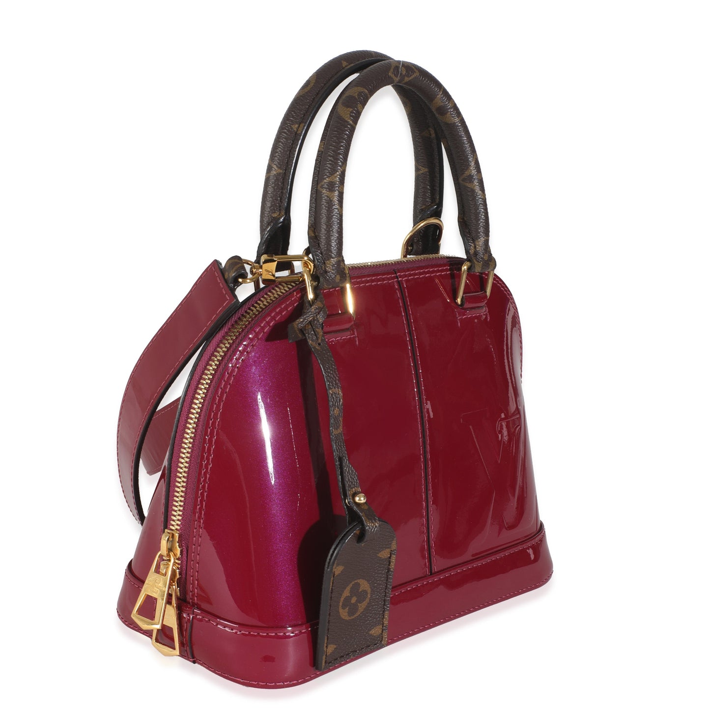 Luxury Women's Handbag | Louis Vuitton Magenta Monogram Vernis Alma BB